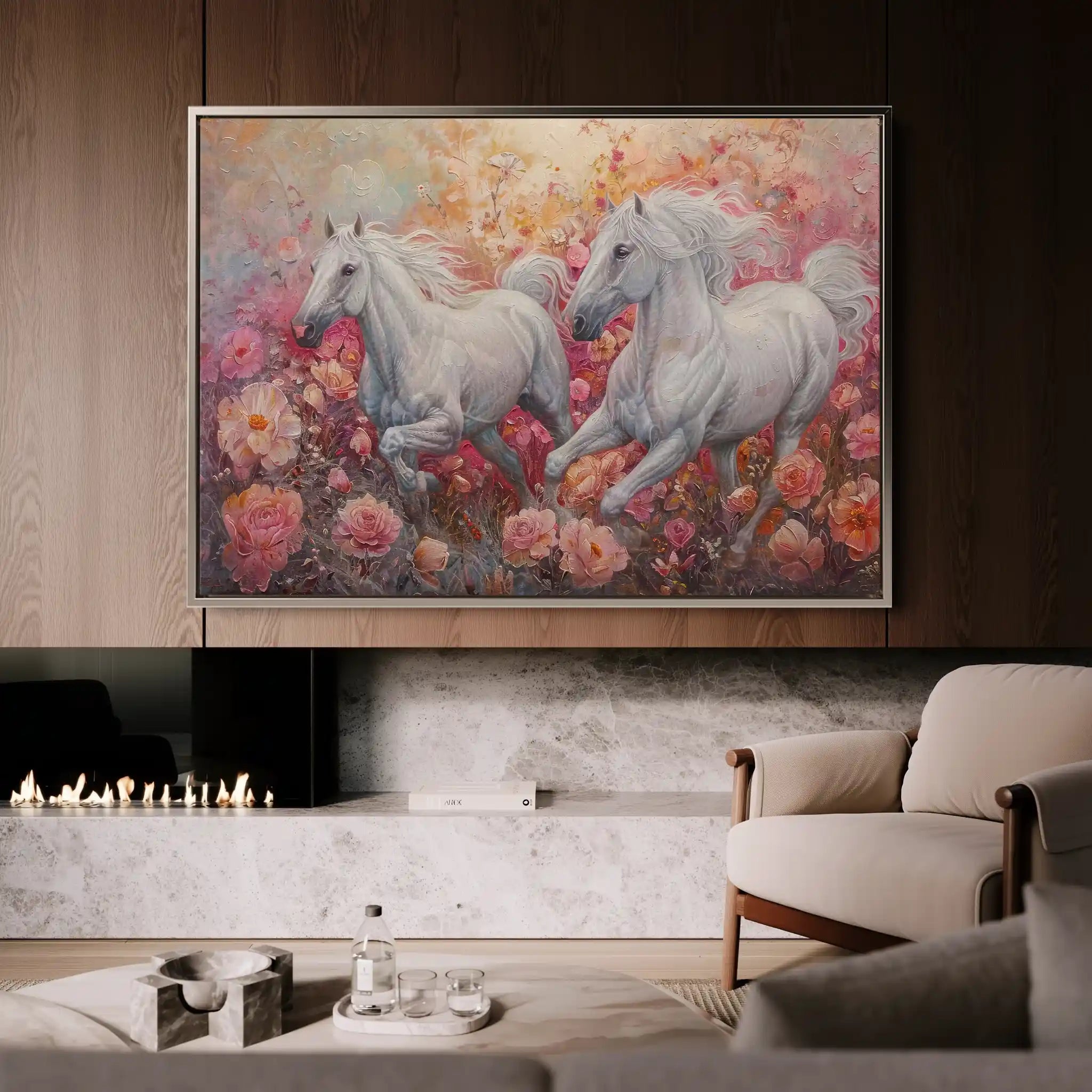 Horses 249 Canvas Art 60 x 40 cm / Black