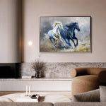 Horses 252 Canvas Art 60 x 40 cm / Black