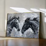 Horses 254 Canvas Art 60 x 40 cm / Black
