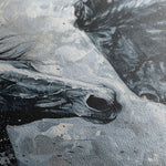 Horses 254 Canvas Art 60 x 40 cm / Black