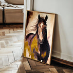 Horses 255 Canvas Art 60 x 40 cm / Black