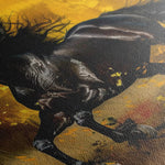 Horses 256 Canvas Art 60 x 40 cm / Black