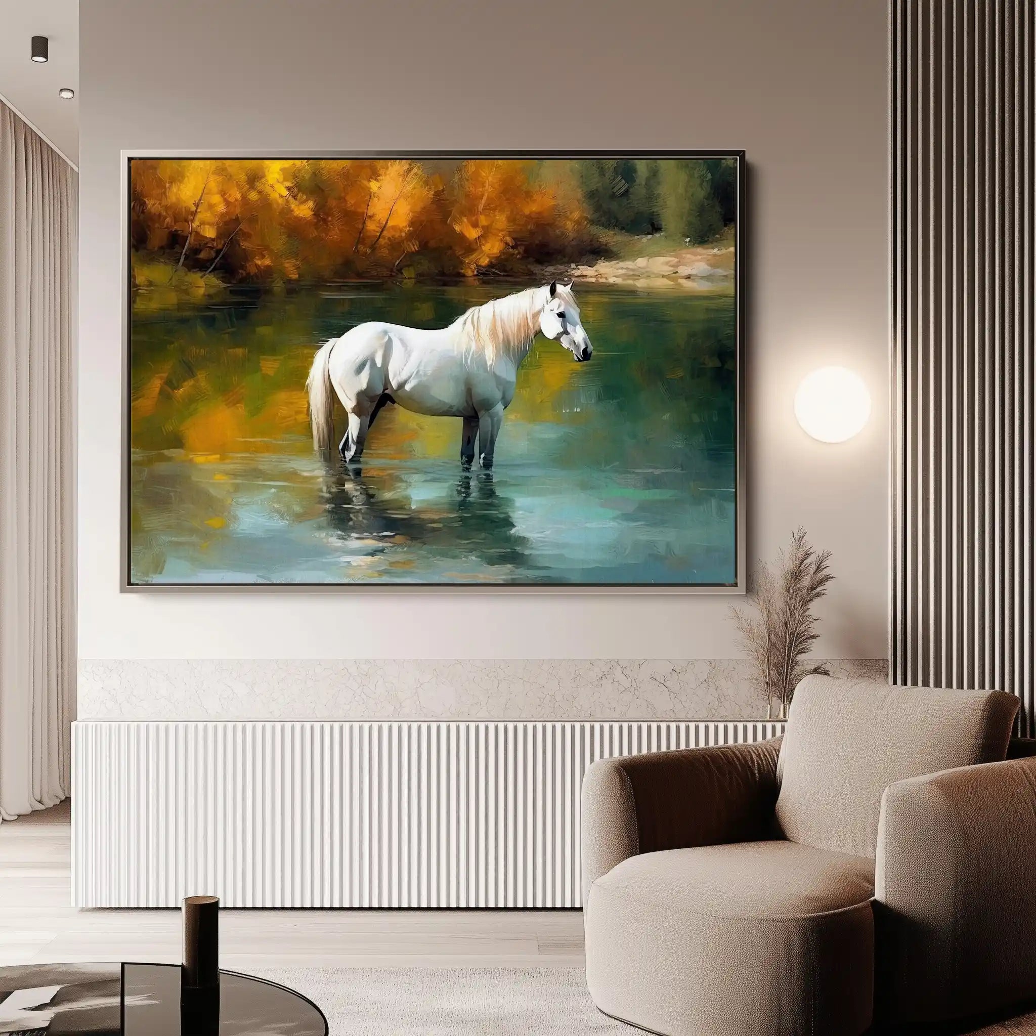 Horses 259 Canvas Art 60 x 40 cm / Black