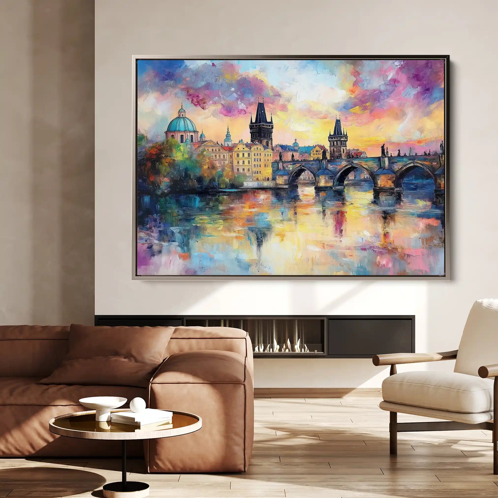 Landscape 261 Canvas Art 60 x 40 cm / Black