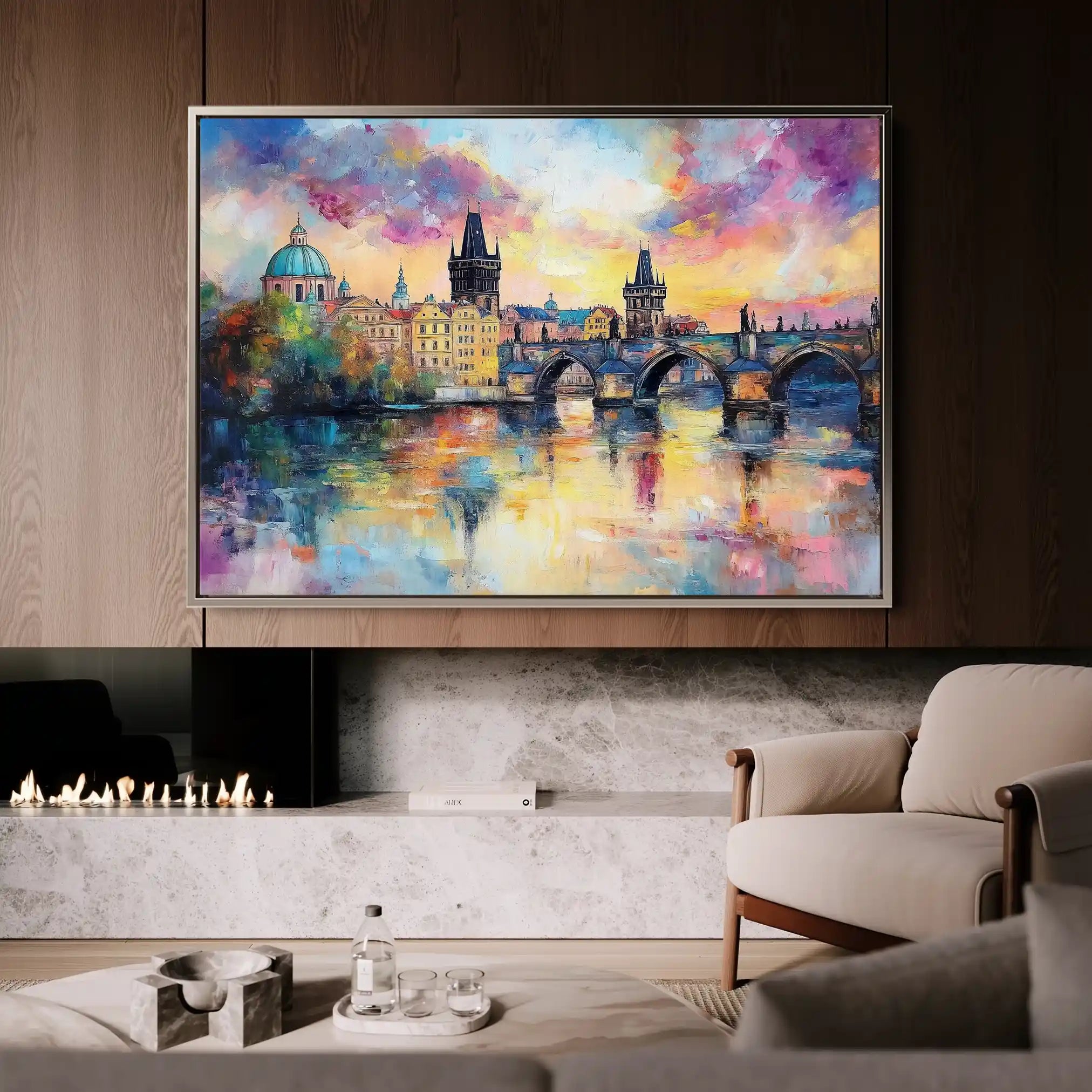 Landscape 261 Canvas Art 60 x 40 cm / Black