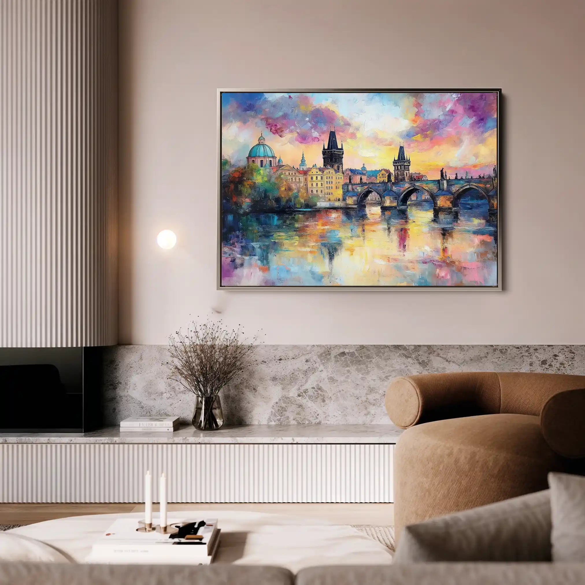 Landscape 261 Canvas Art 60 x 40 cm / Black