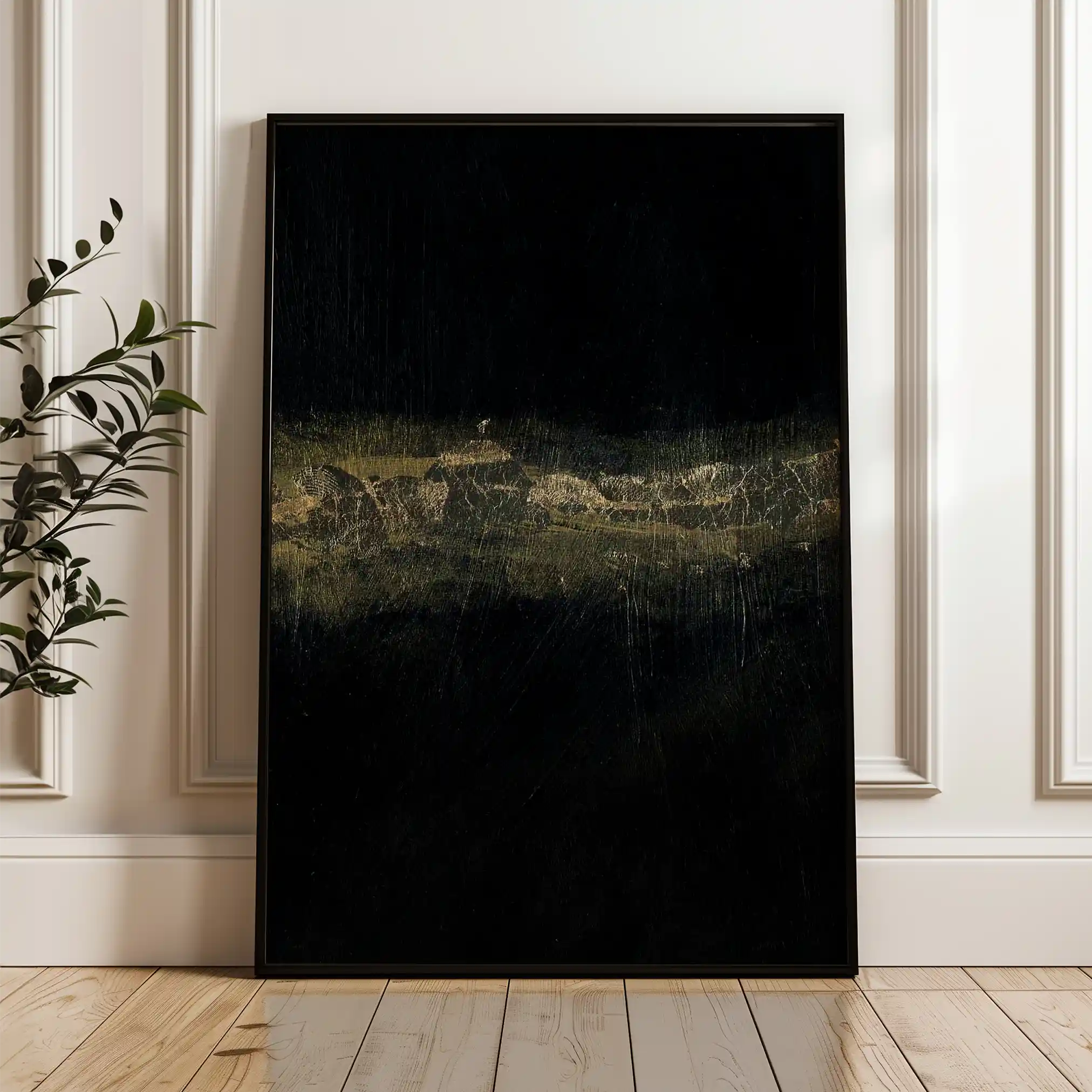 Abstract 265 Canvas Art 60 x 40 cm / Black