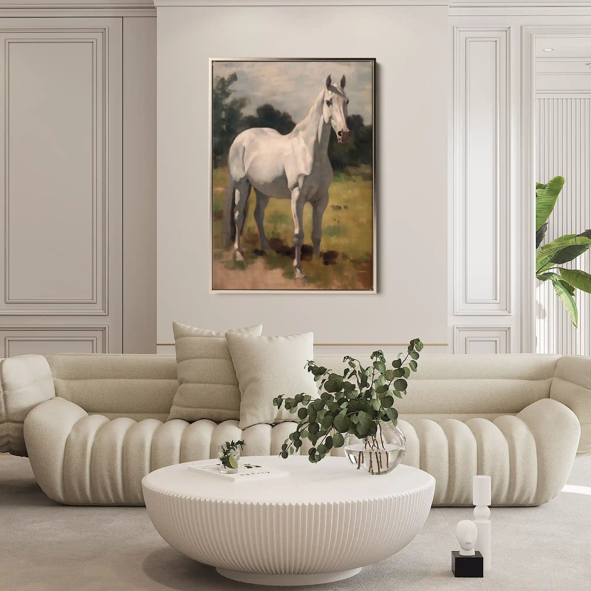 Horses 265 Canvas Art 60 x 40 cm / Black