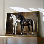 Horses 267 Canvas Art 60 x 40 cm / Black