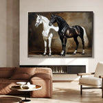 Horses 267 Canvas Art 60 x 40 cm / Black
