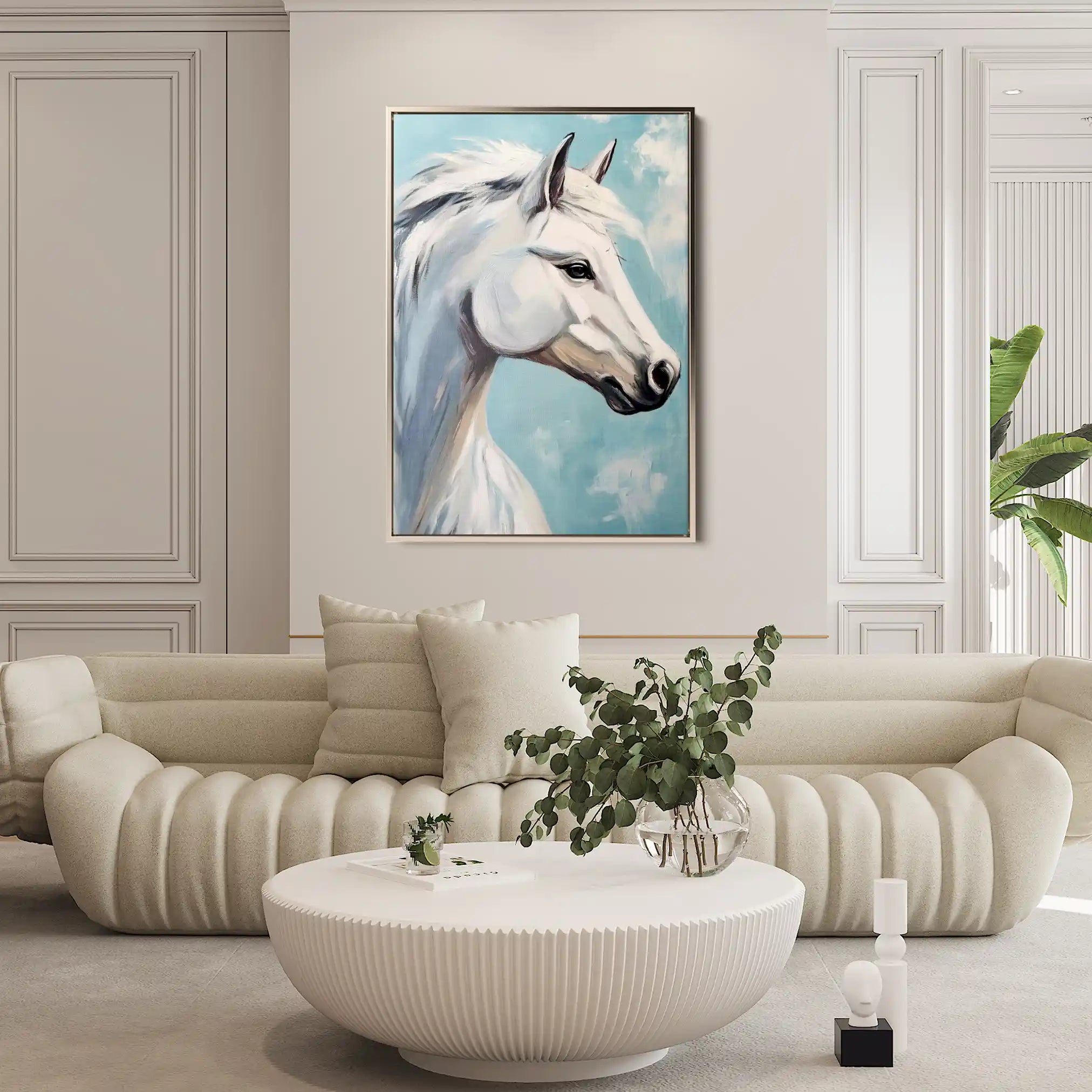 Horses 269 Canvas Art 60 x 40 cm / Black