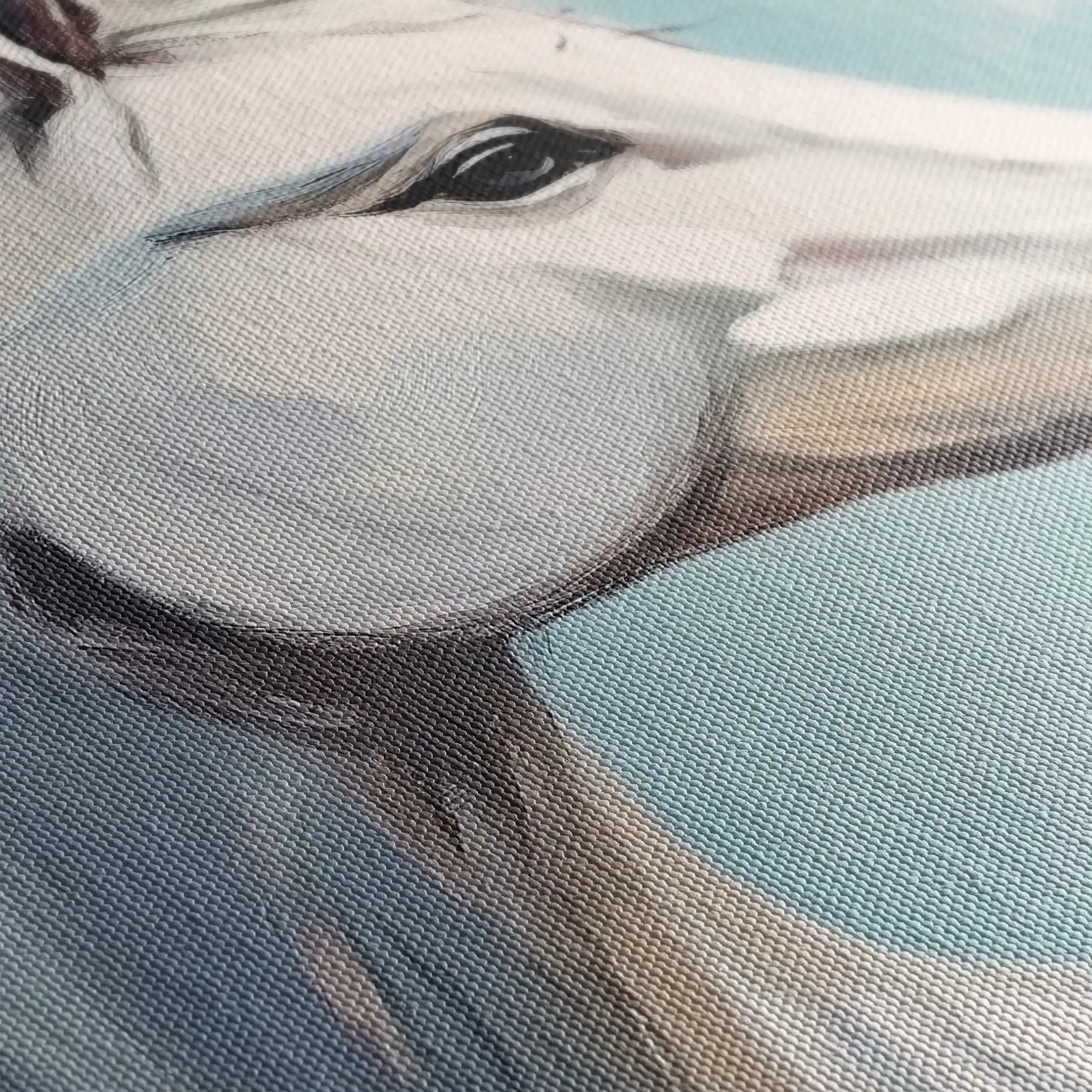 Horses 269 Canvas Art 60 x 40 cm / Black