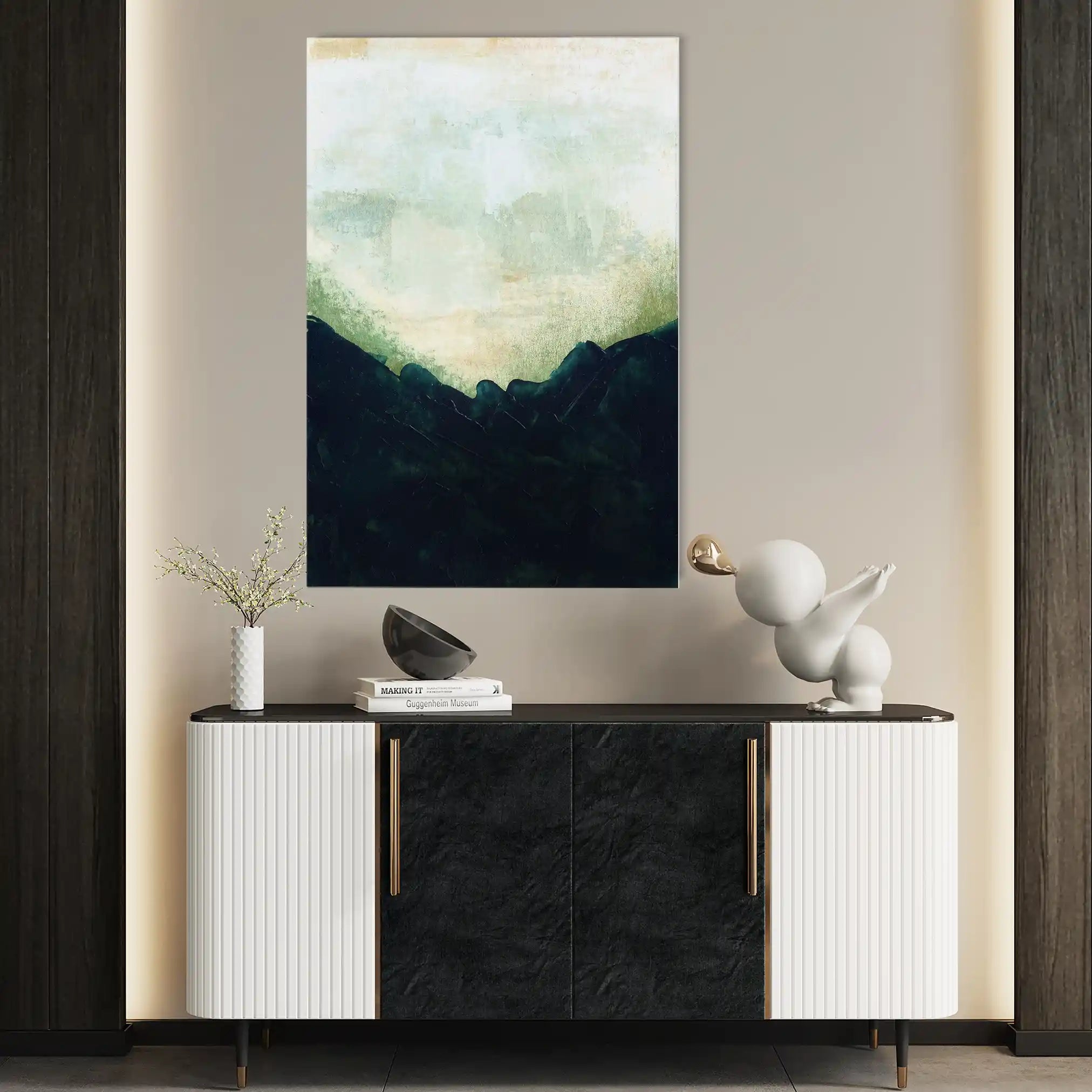 Abstract 272 Canvas Art 60 x 40 cm / Black