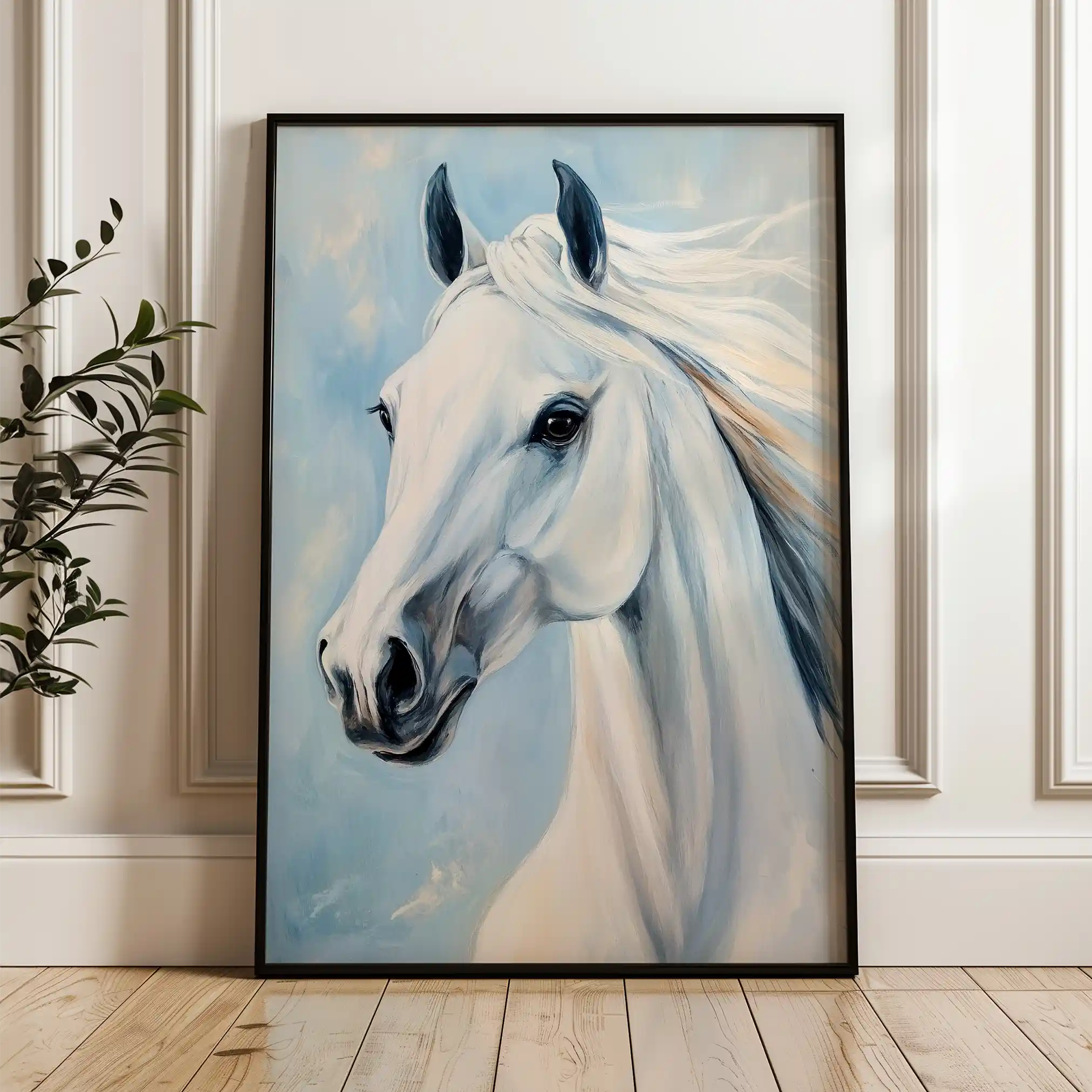 Horses 273 Canvas Art 60 x 40 cm / Black