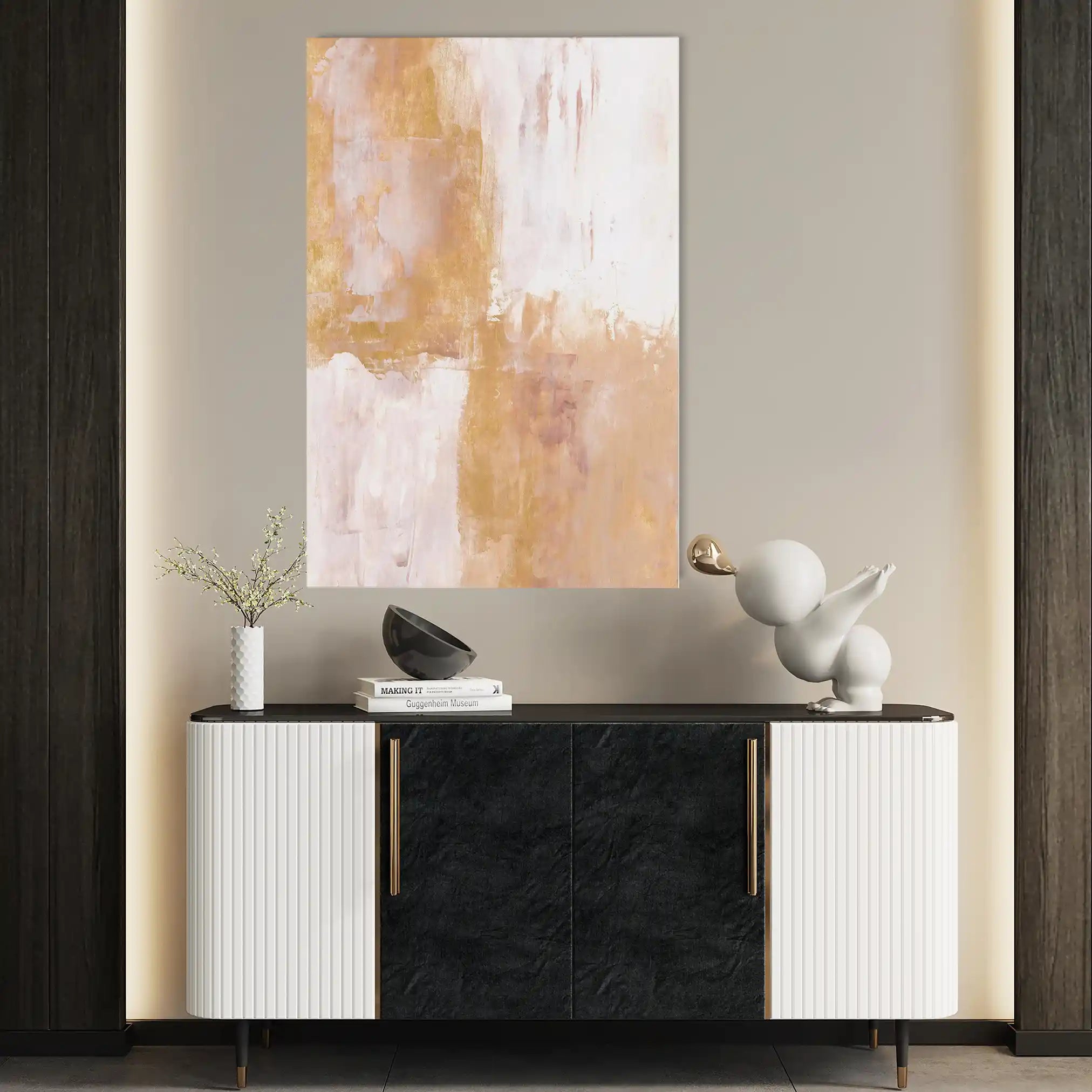 Abstract 274 Canvas Art 60 x 40 cm / Black