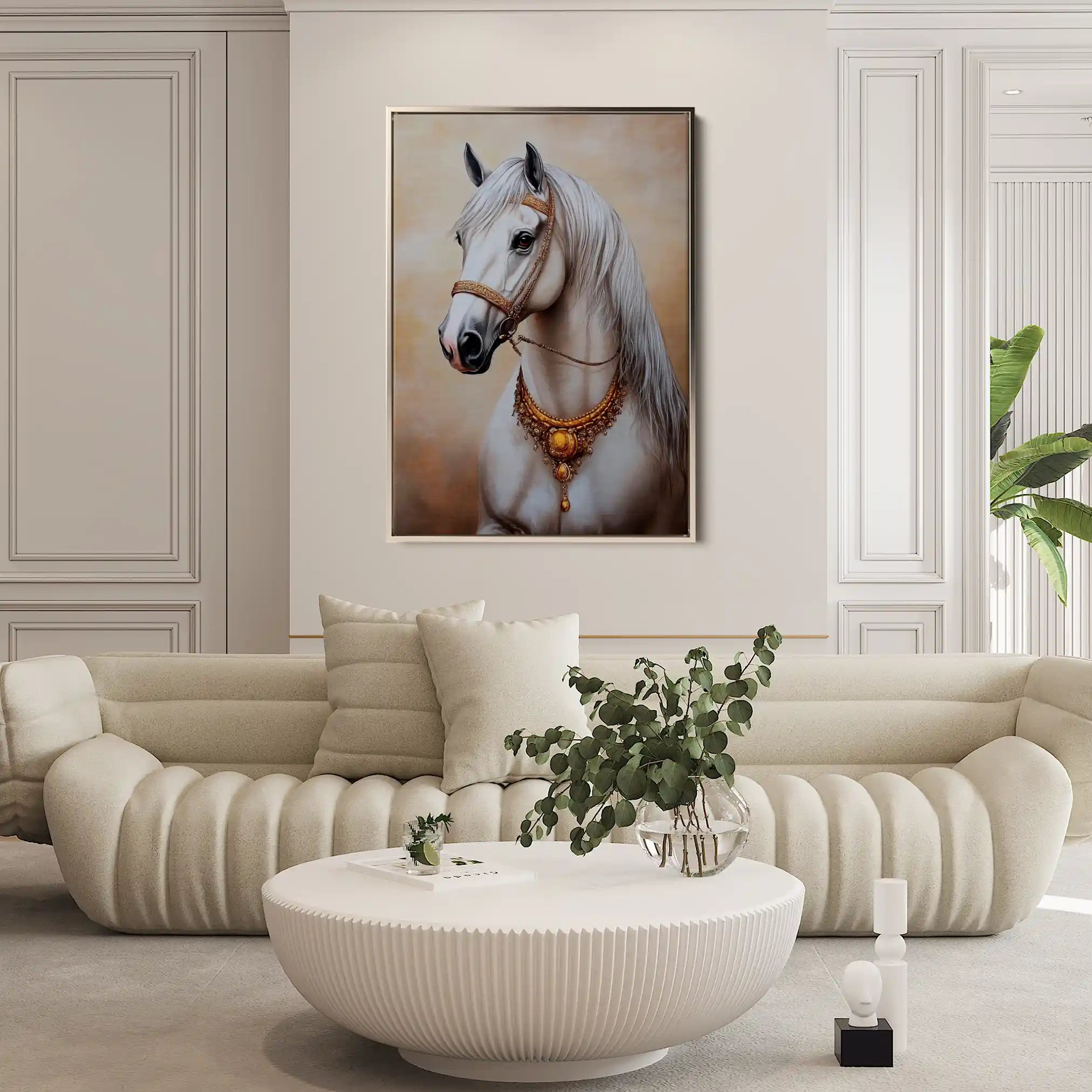Horses 274 Canvas Art 60 x 40 cm / Black