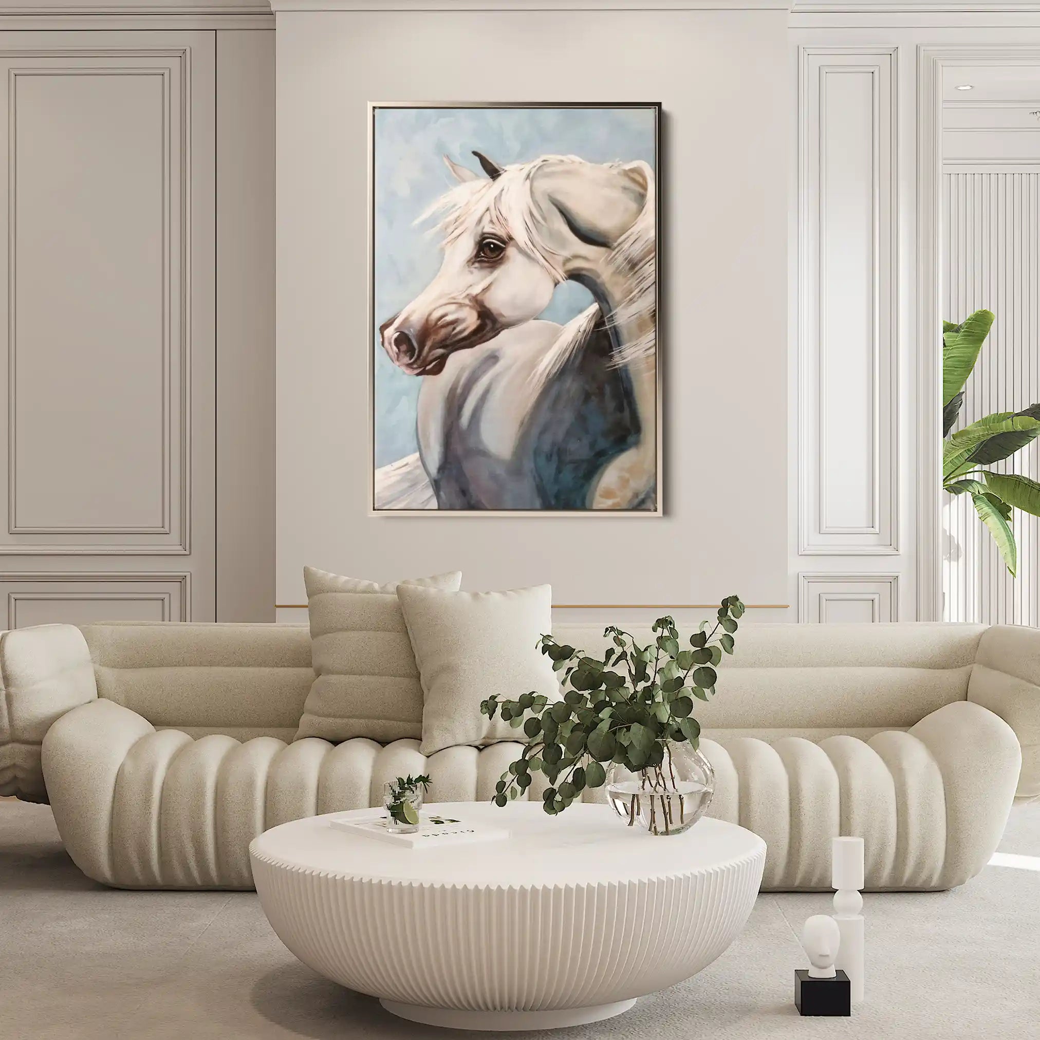 Horses 275 Canvas Art 60 x 40 cm / Black