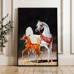 Horses 276 Canvas Art 60 x 40 cm / Black