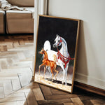 Horses 276 Canvas Art 60 x 40 cm / Black