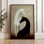 Horses 277 Canvas Art 60 x 40 cm / Black