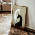 Horses 277 Canvas Art 60 x 40 cm / Black