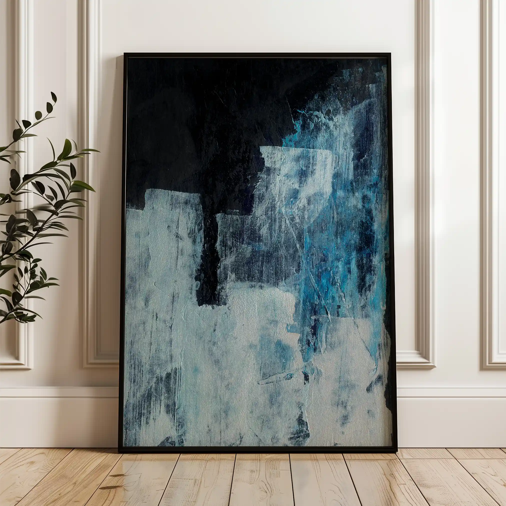 Abstract 279 Canvas Art 60 x 40 cm / Black
