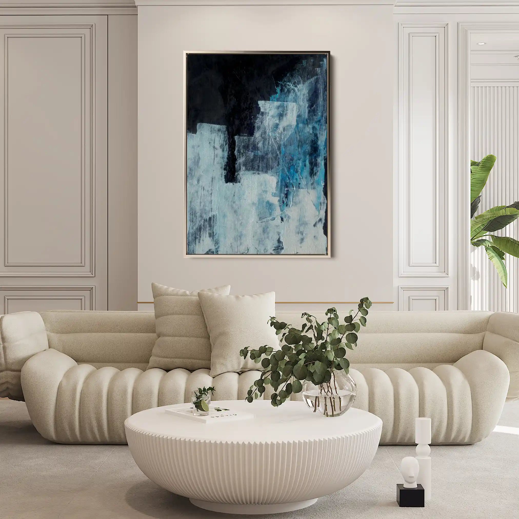 Abstract 279 Canvas Art 60 x 40 cm / Black