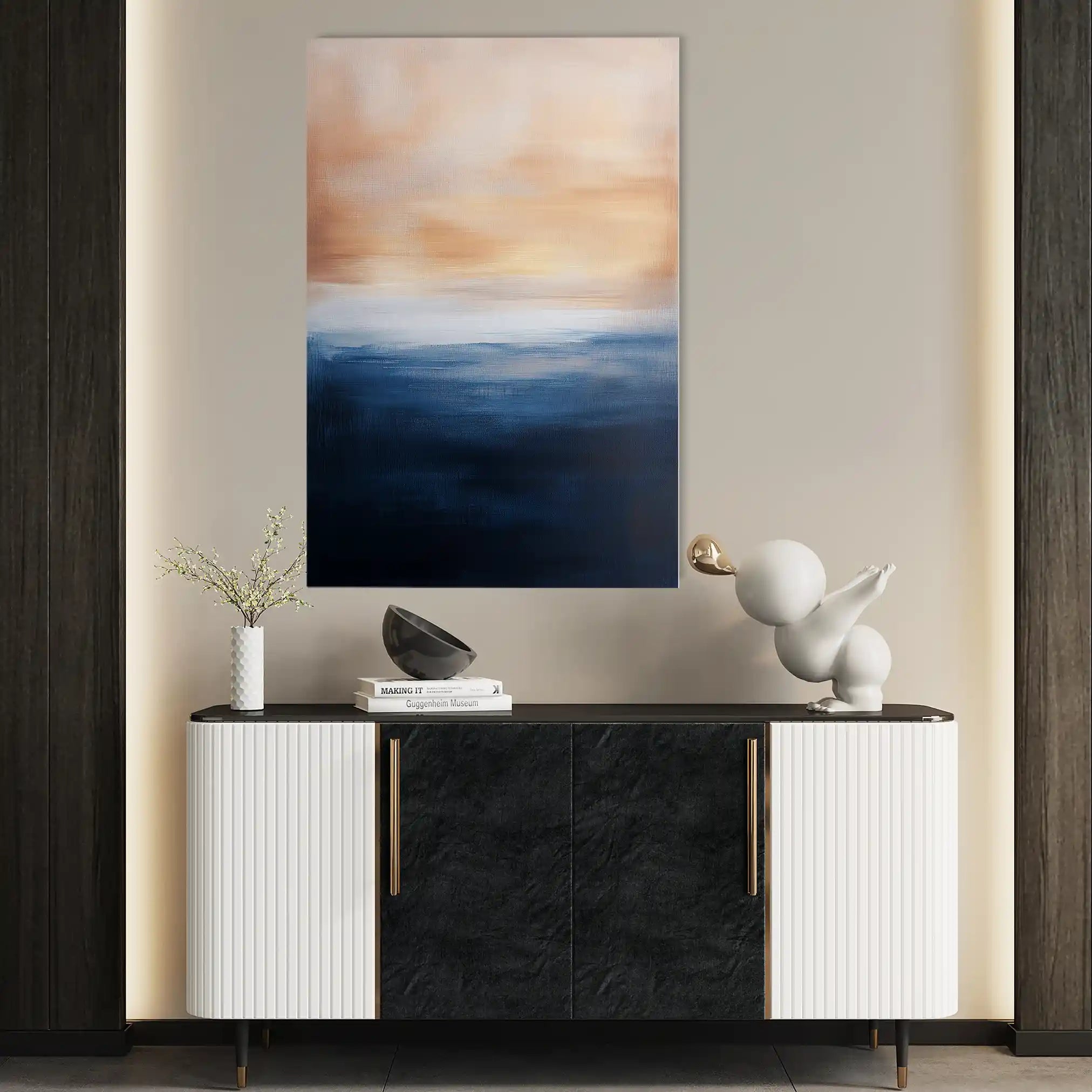 Abstract 295 Canvas Art 60 x 40 cm / Black