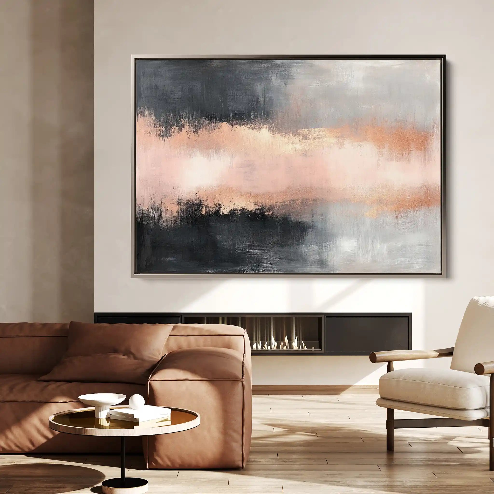 Abstract 311 Canvas Art 60 x 40 cm / Black