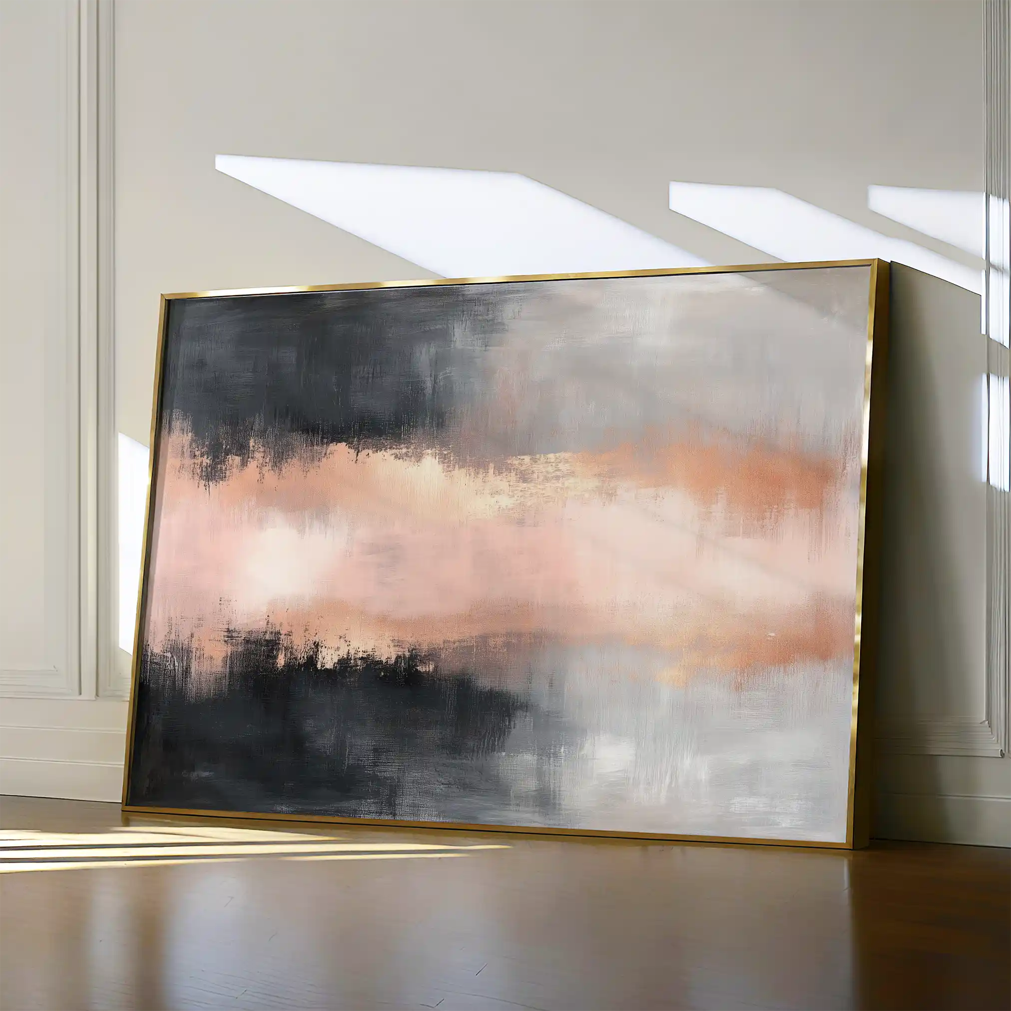 Abstract 311 Canvas Art 60 x 40 cm / Black