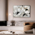Floral 312 Canvas Art 60 x 40 cm / Black
