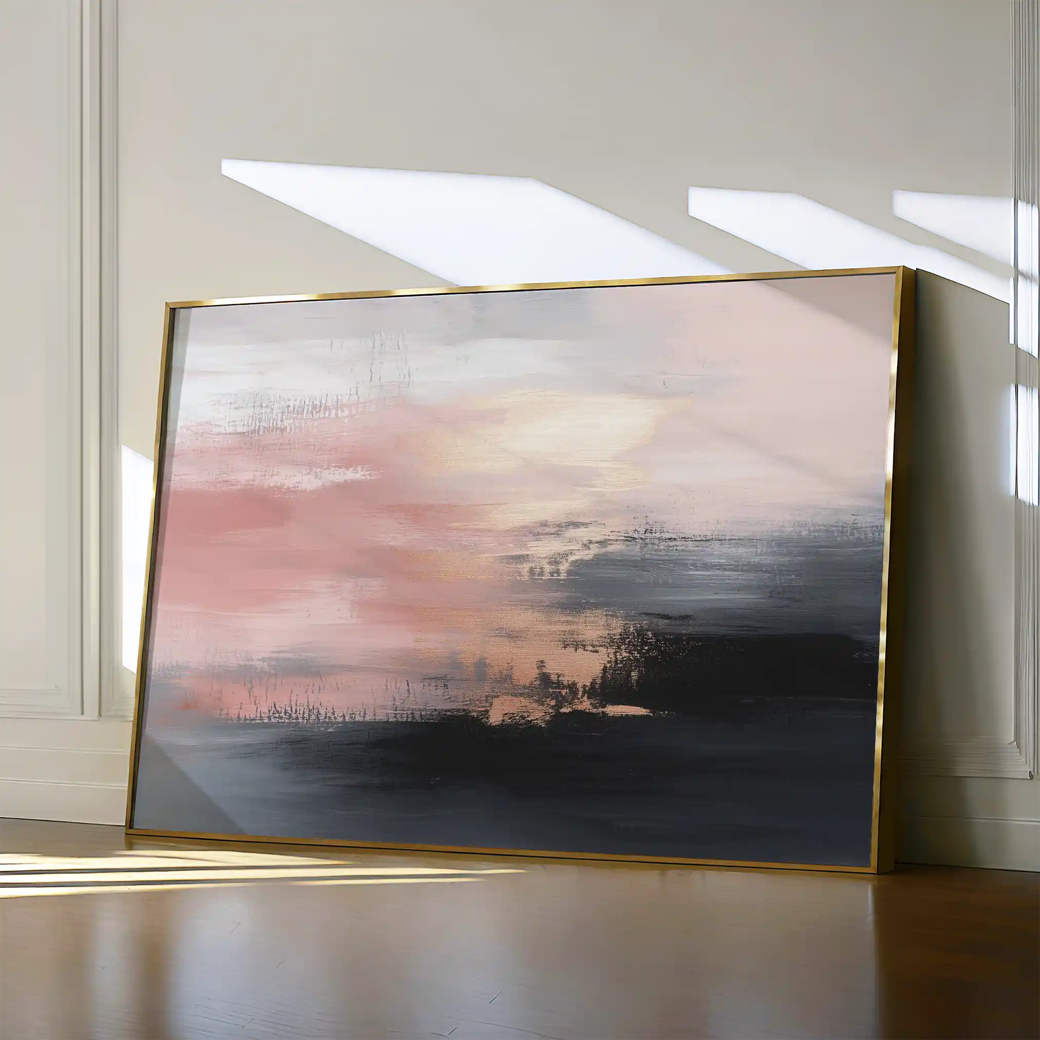 Abstract 313 Canvas Art 60 x 40 cm / Black