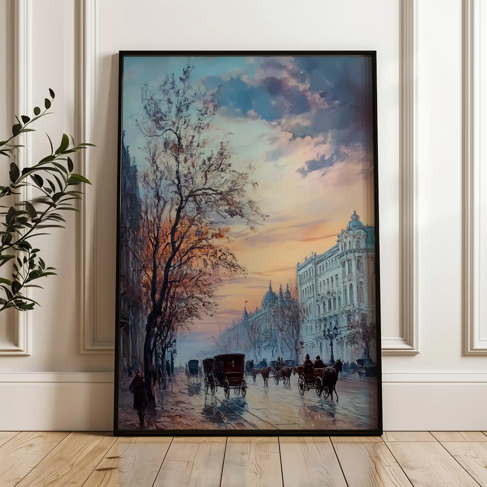 Landscape 314 Canvas Art 60 x 40 cm / Black