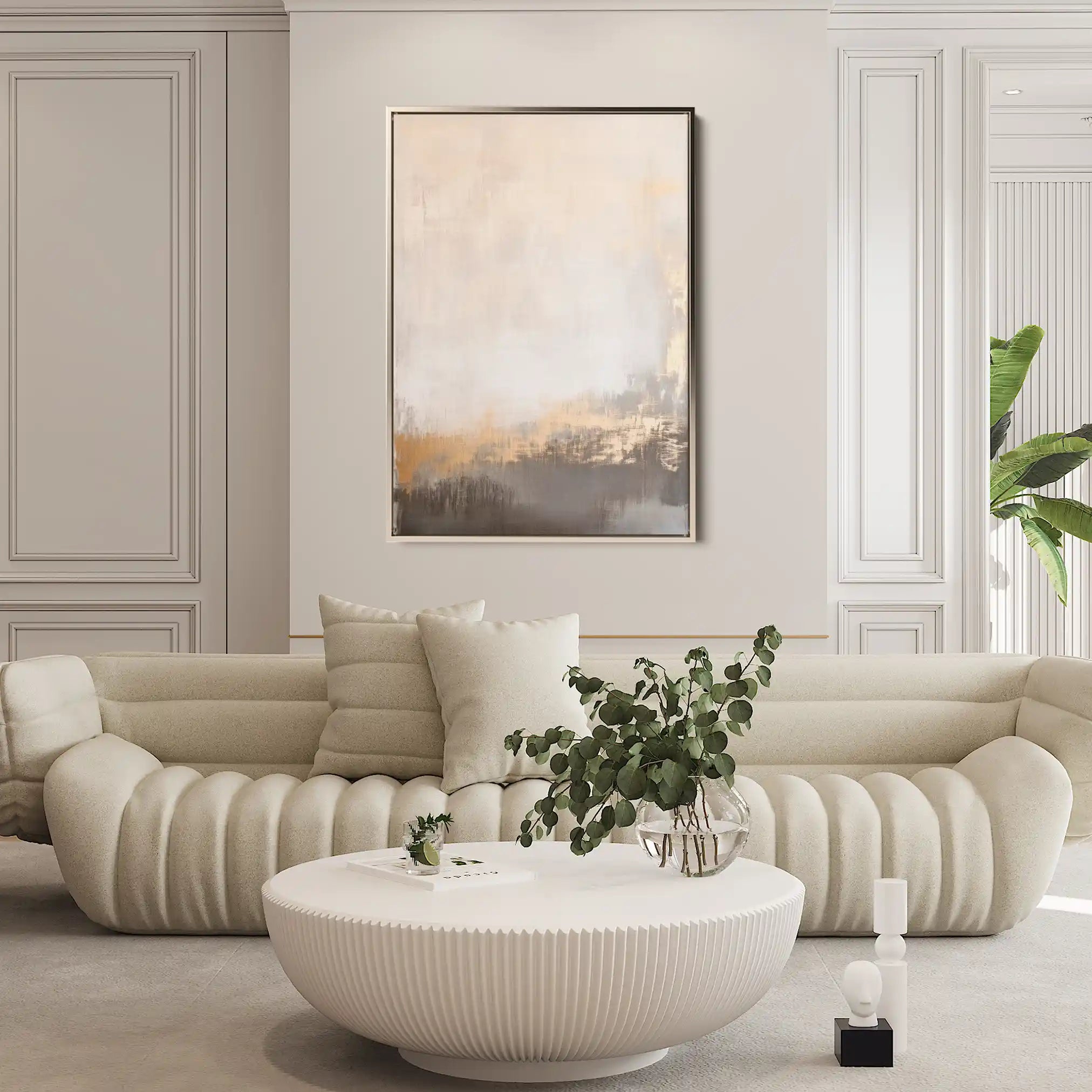 Abstract 317 Canvas Art 60 x 40 cm / Black