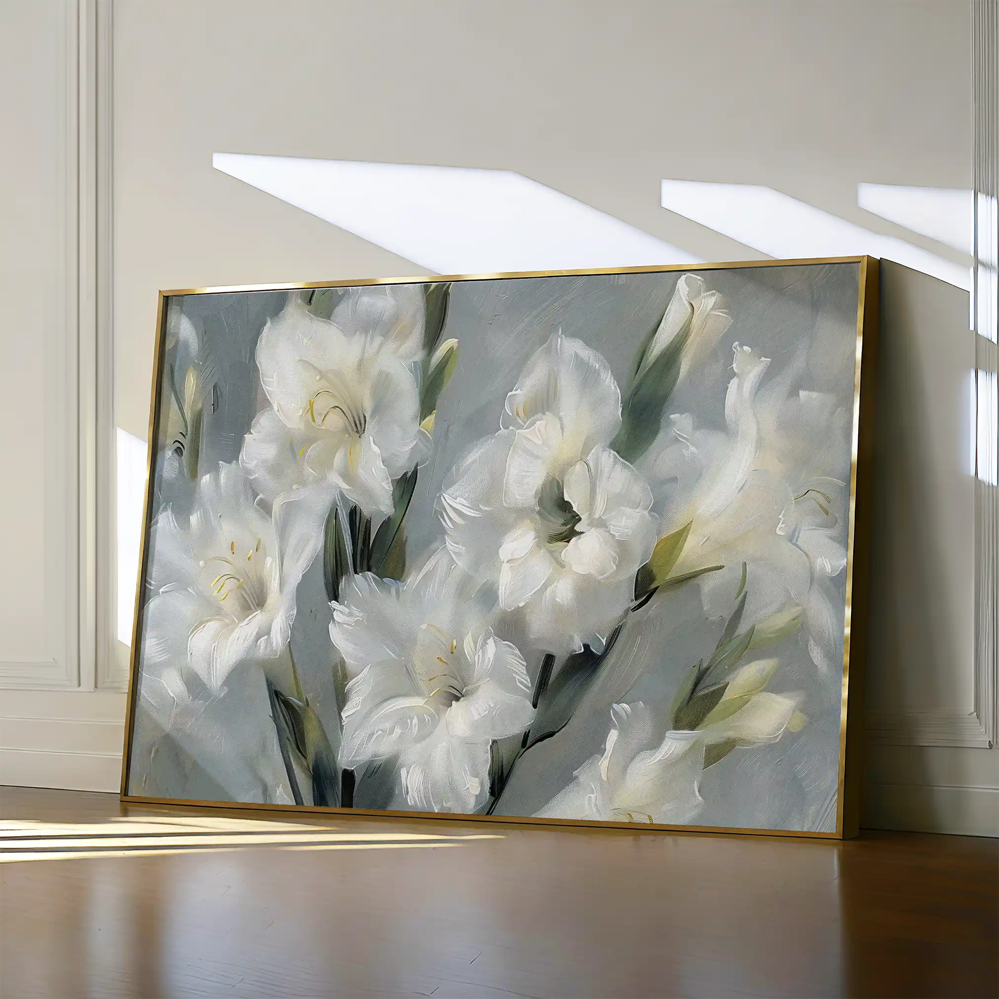 Floral 317 Canvas Art 60 x 40 cm / Black