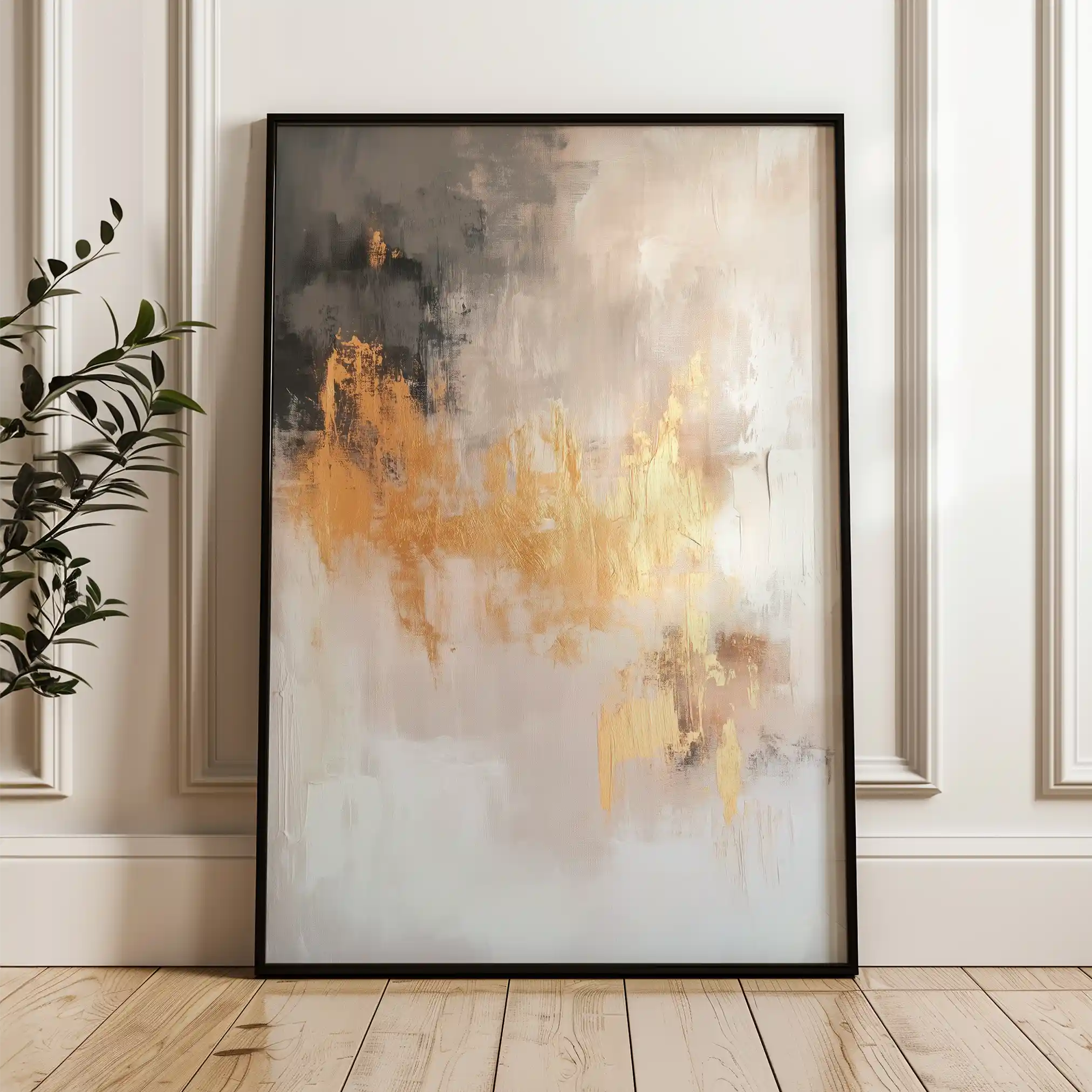 Abstract 318 Canvas Art 60 x 40 cm / Black