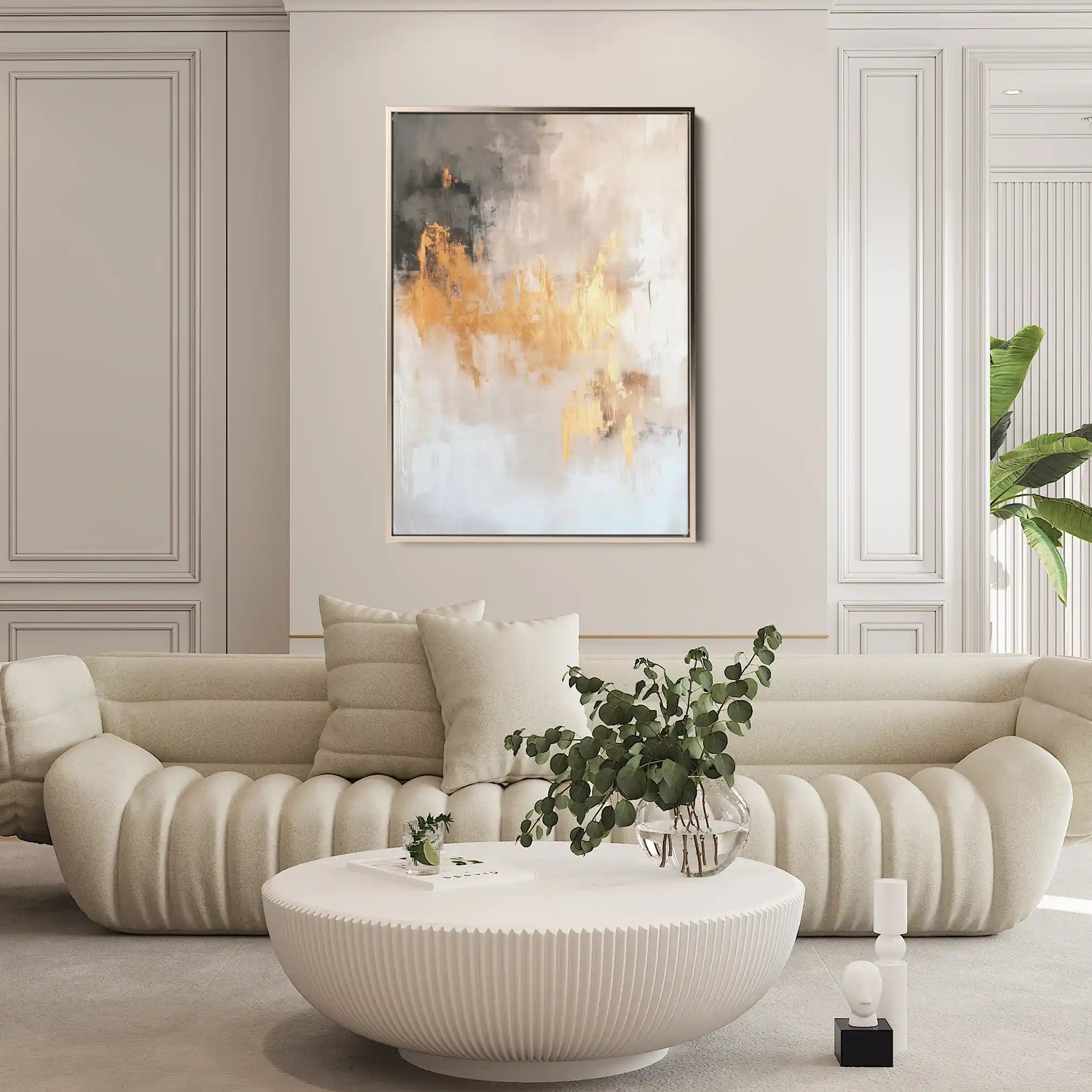 Abstract 318 Canvas Art 60 x 40 cm / Black