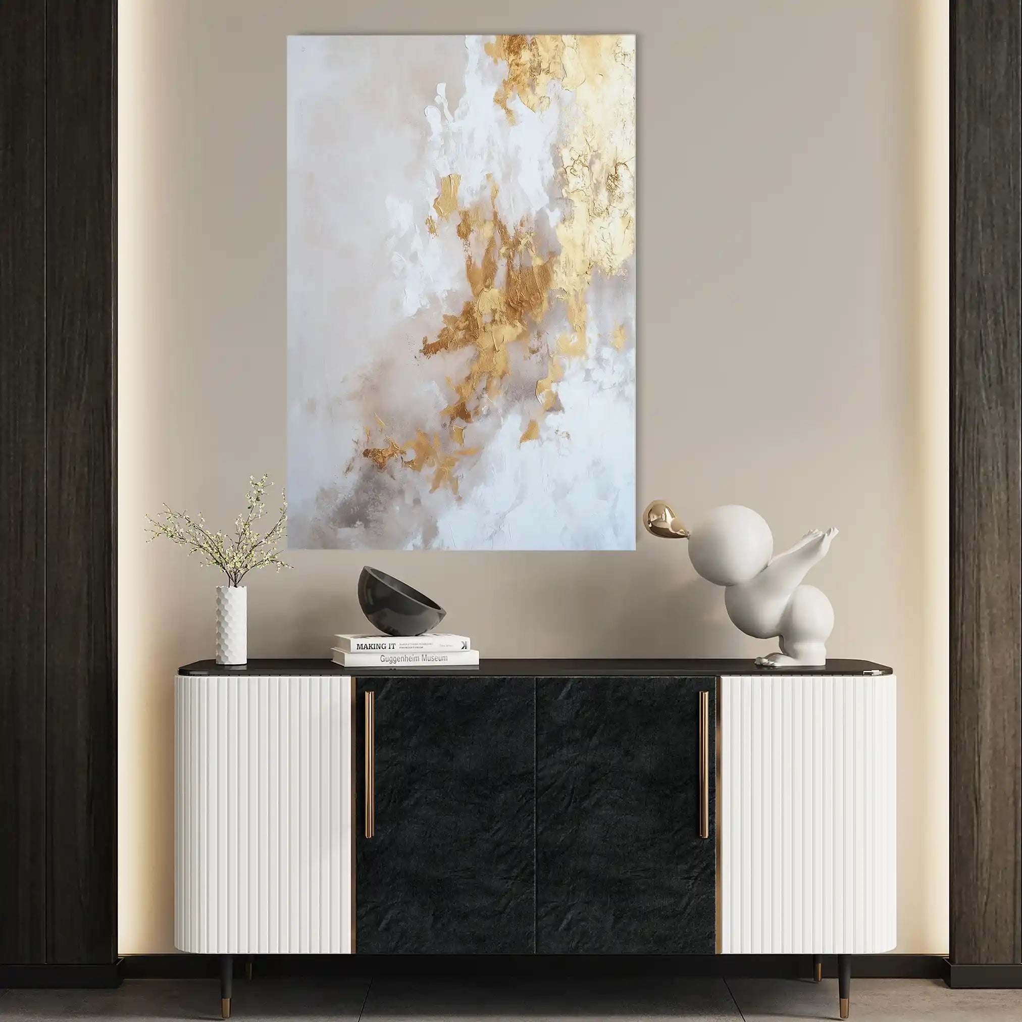 Abstract 319 Canvas Art 60 x 40 cm / Black