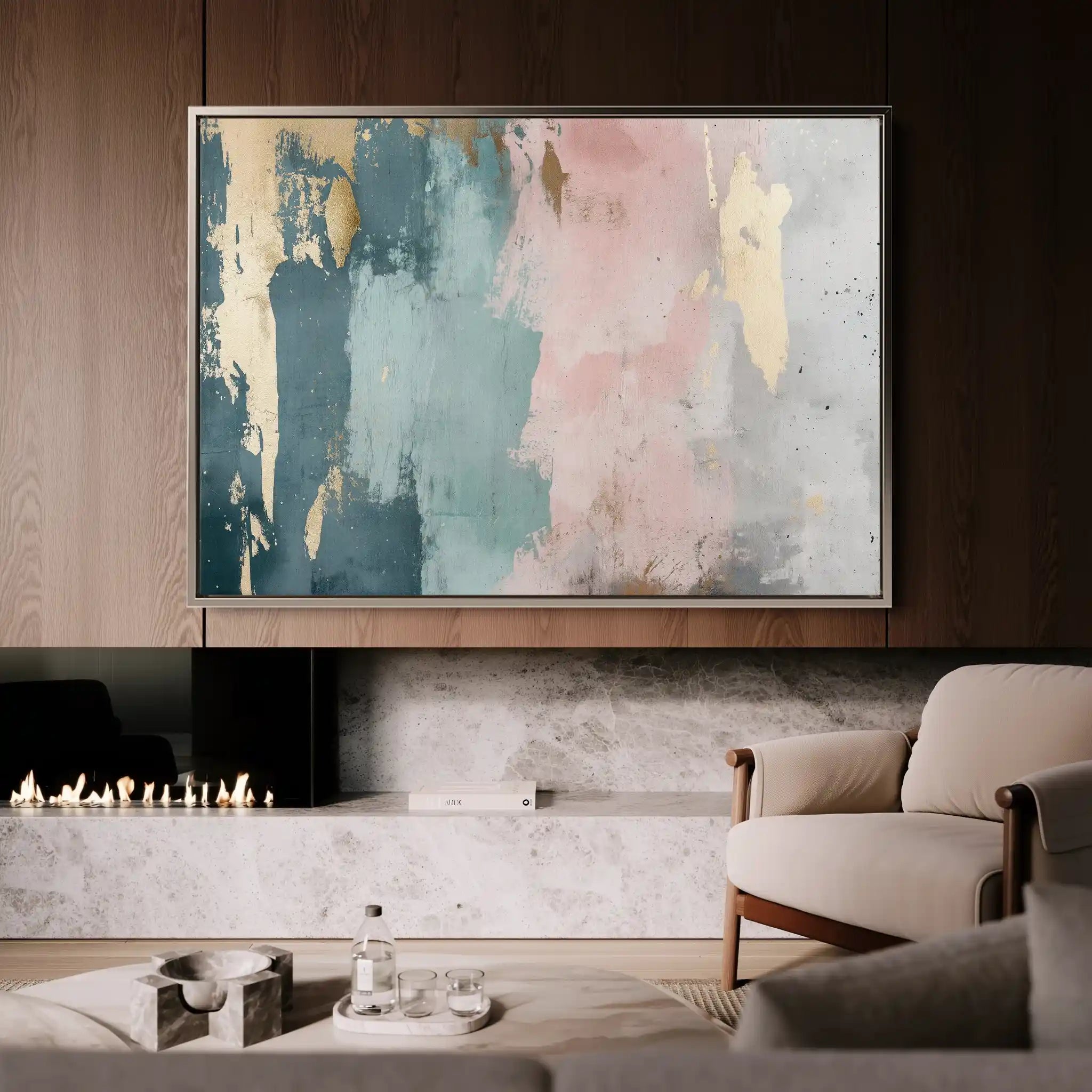 Abstract 321 Canvas Art 60 x 40 cm / Black