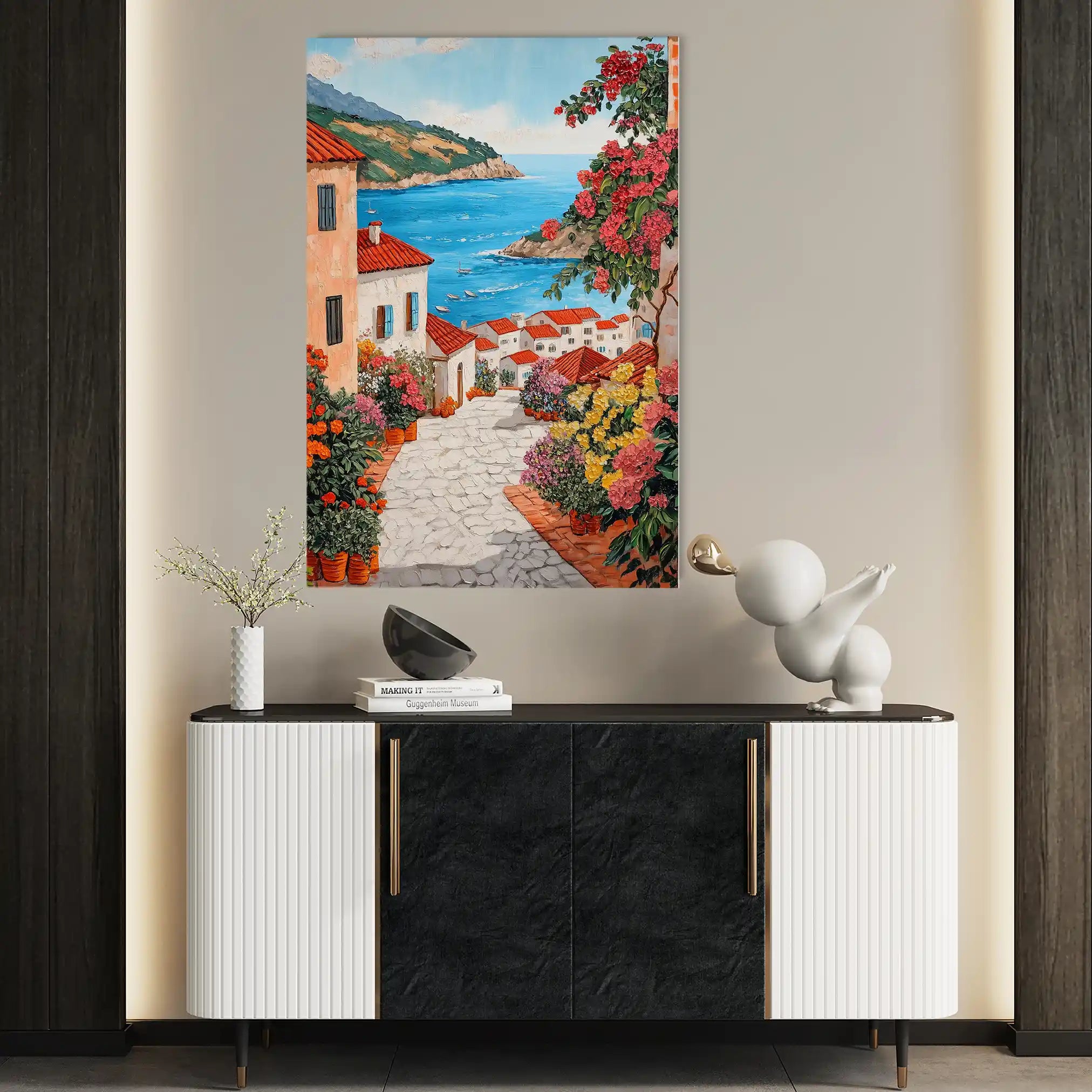 Landscape 324 Canvas Art 60 x 40 cm / Black