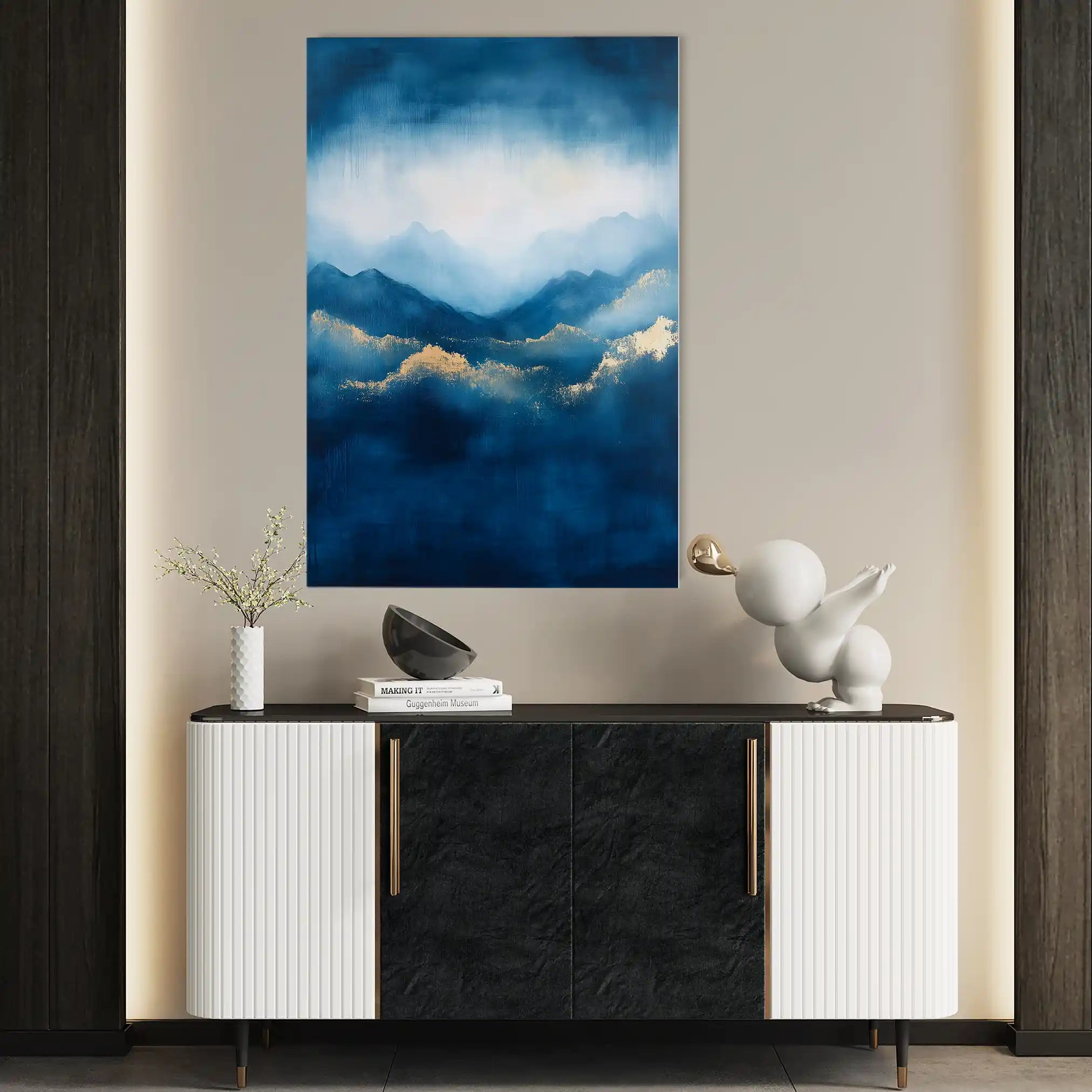 Abstract 331 Canvas Art 60 x 40 cm / Black