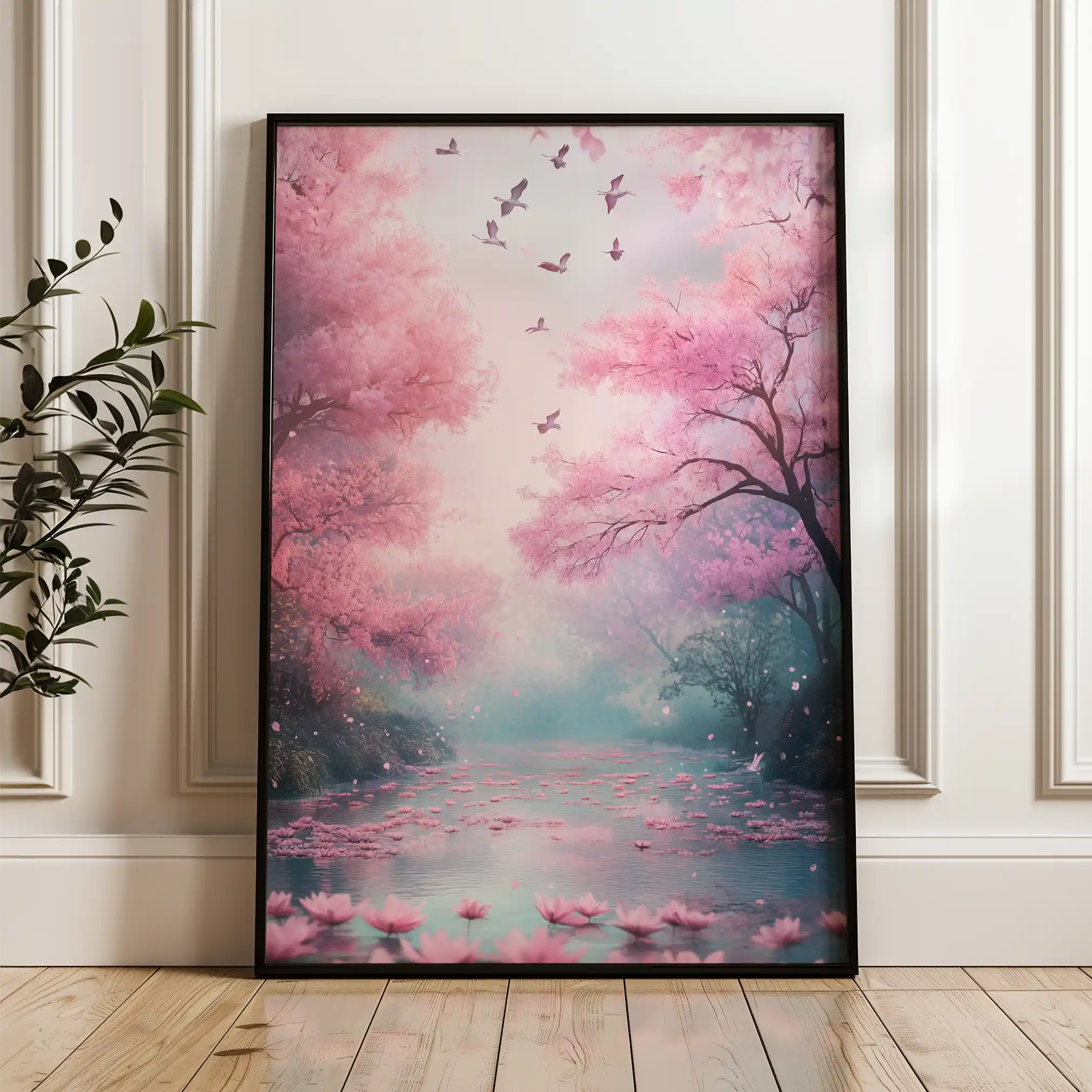 Landscape 332 Canvas Art 60 x 40 cm / Black