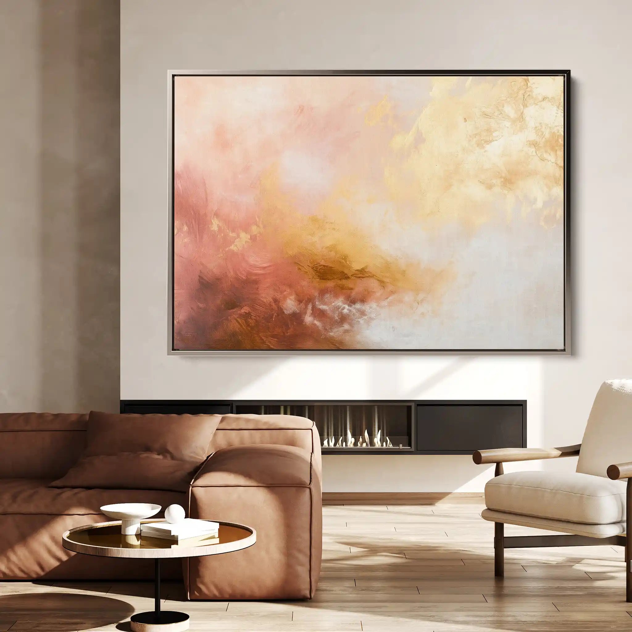 Abstract 334 Canvas Art 60 x 40 cm / Black