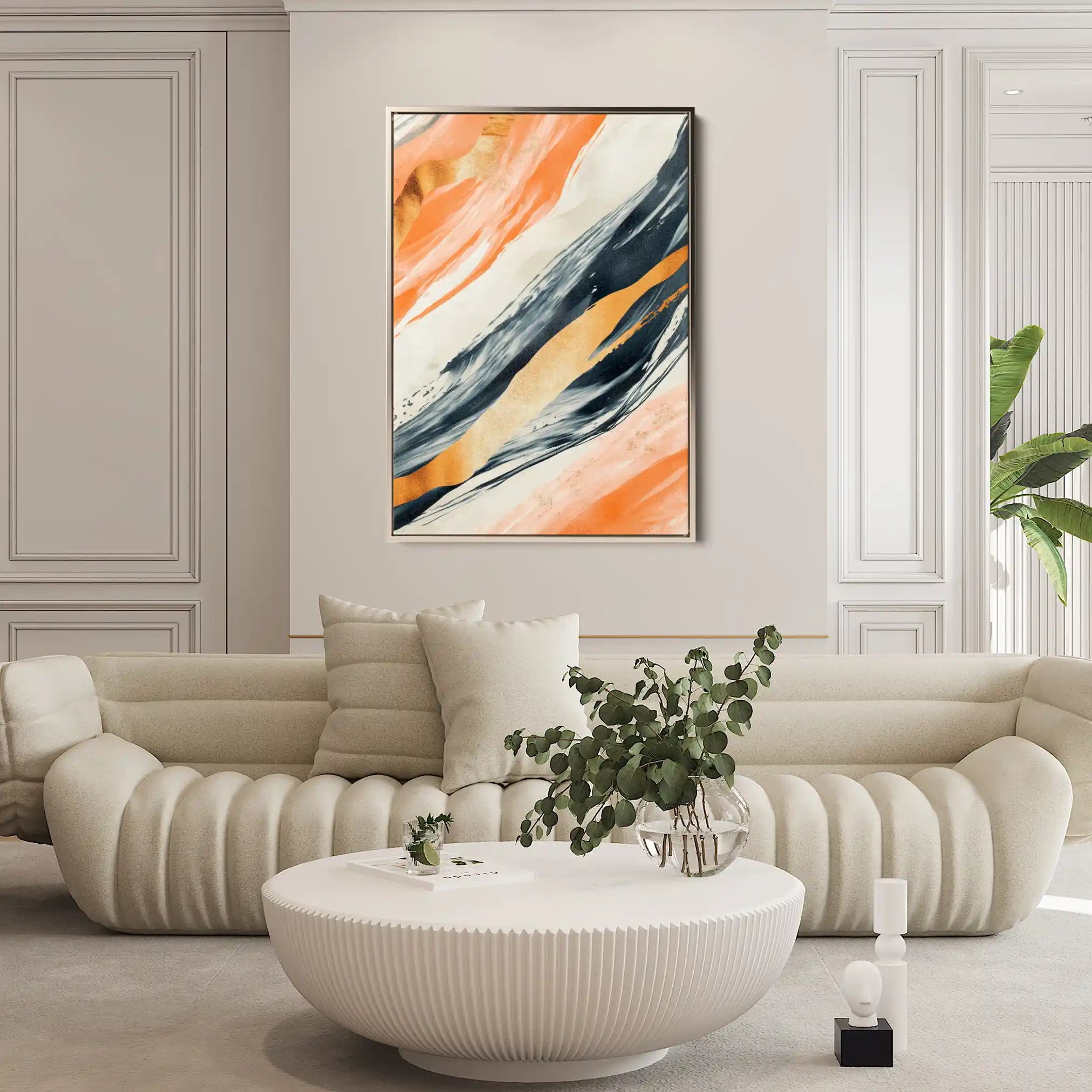 Abstract 342 Canvas Art 60 x 40 cm / Black