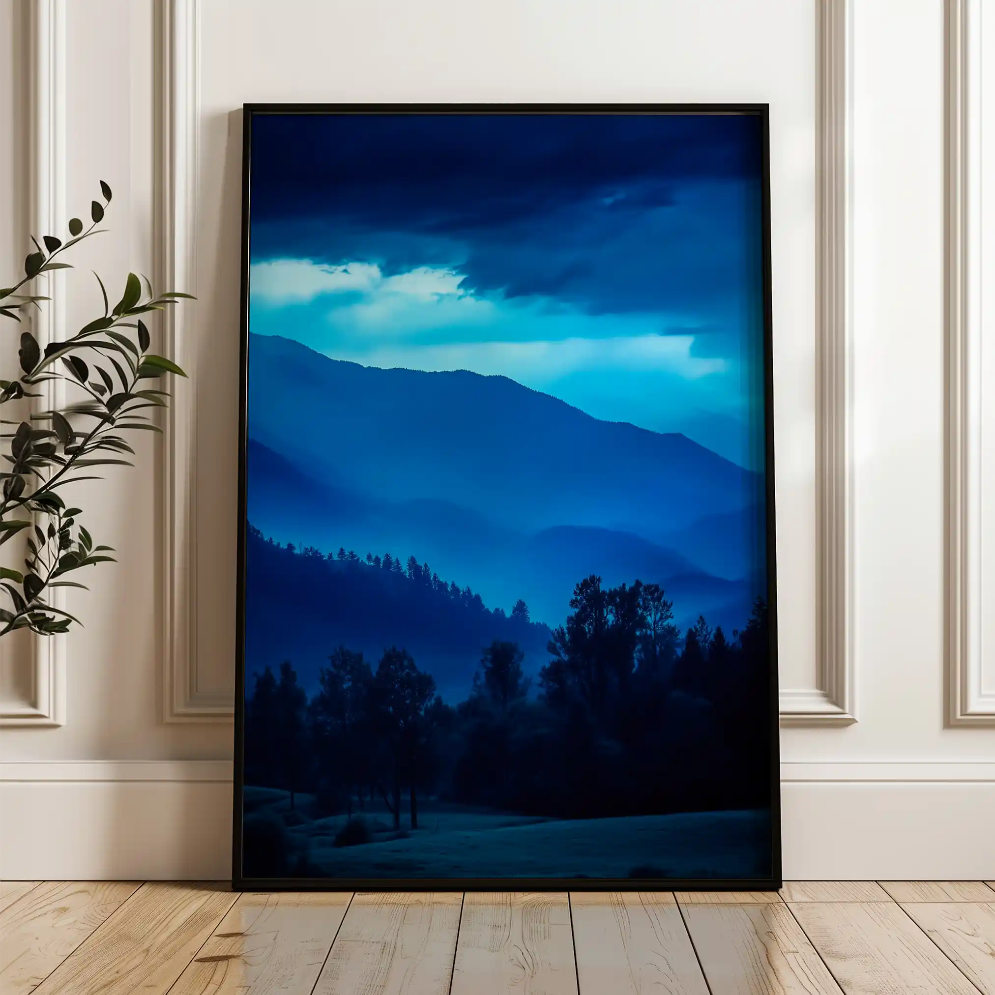 Landscape 342 Canvas Art 60 x 40 cm / Black