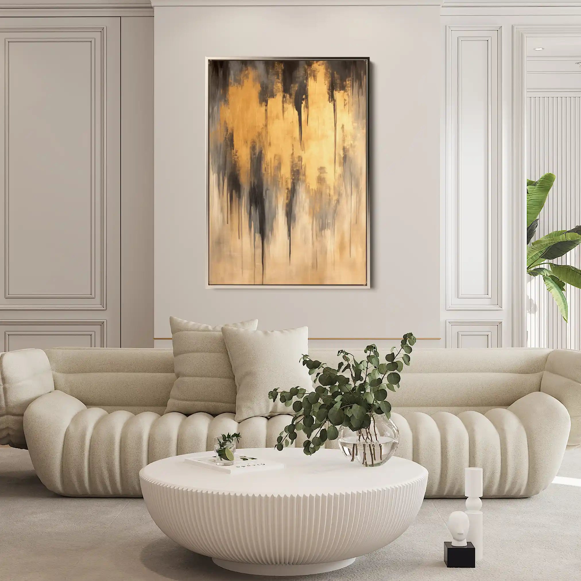 Abstract 350 Canvas Art 60 x 40 cm / Black