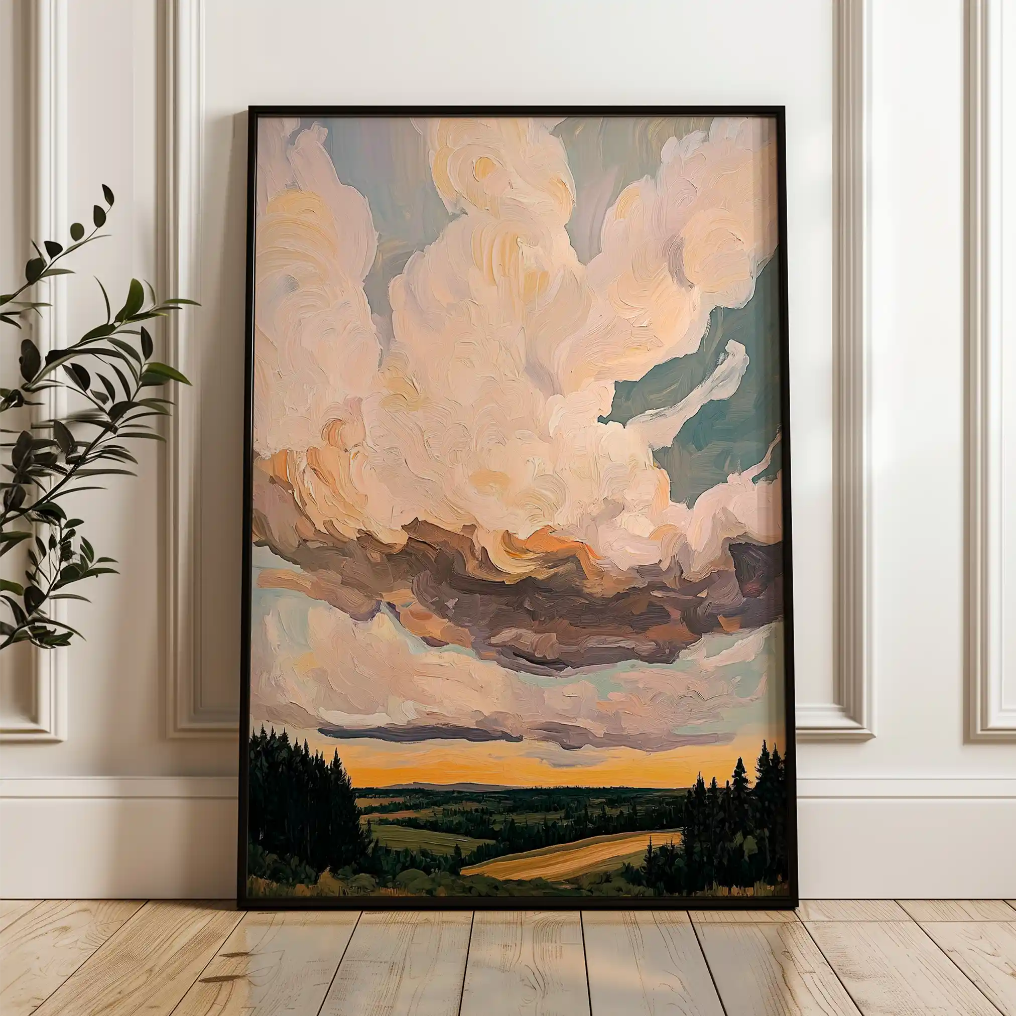 Landscape 350 Canvas Art 60 x 40 cm / Black