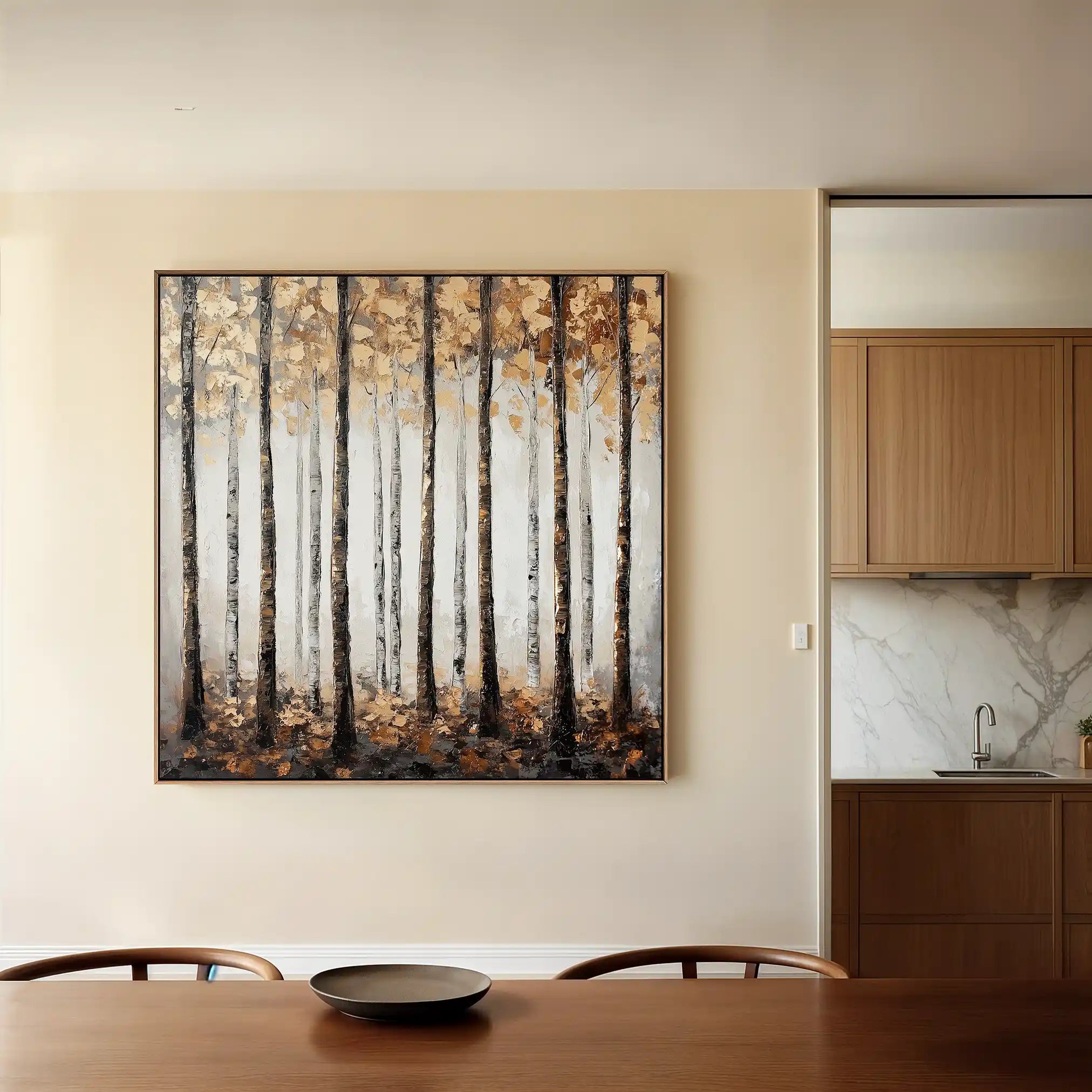 Landscape 352 Canvas Art 60 x 60 cm / Black