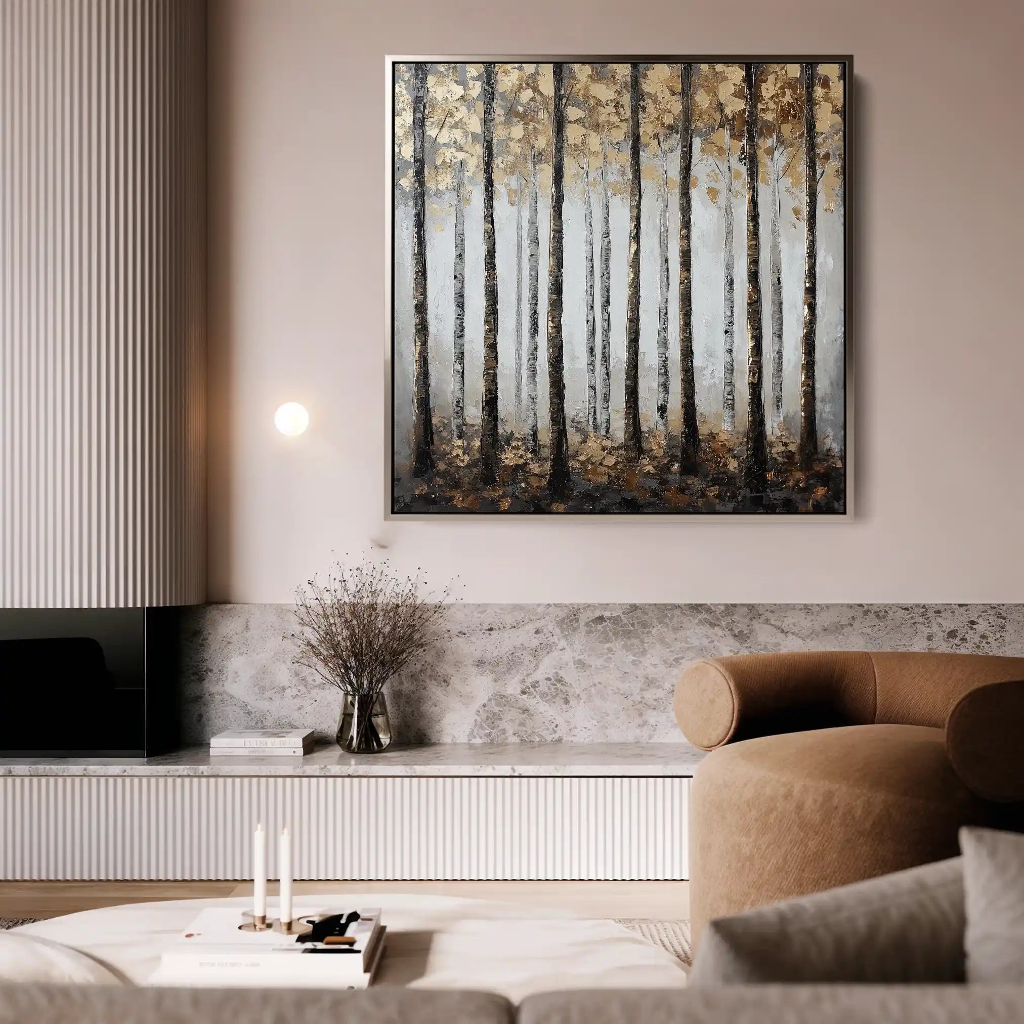 Landscape 352 Canvas Art 60 x 60 cm / Black