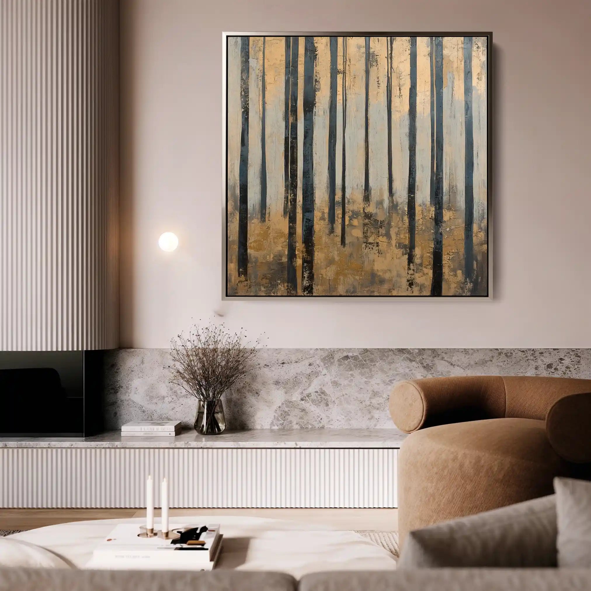 Landscape 353 Canvas Art 60 x 60 cm / Black
